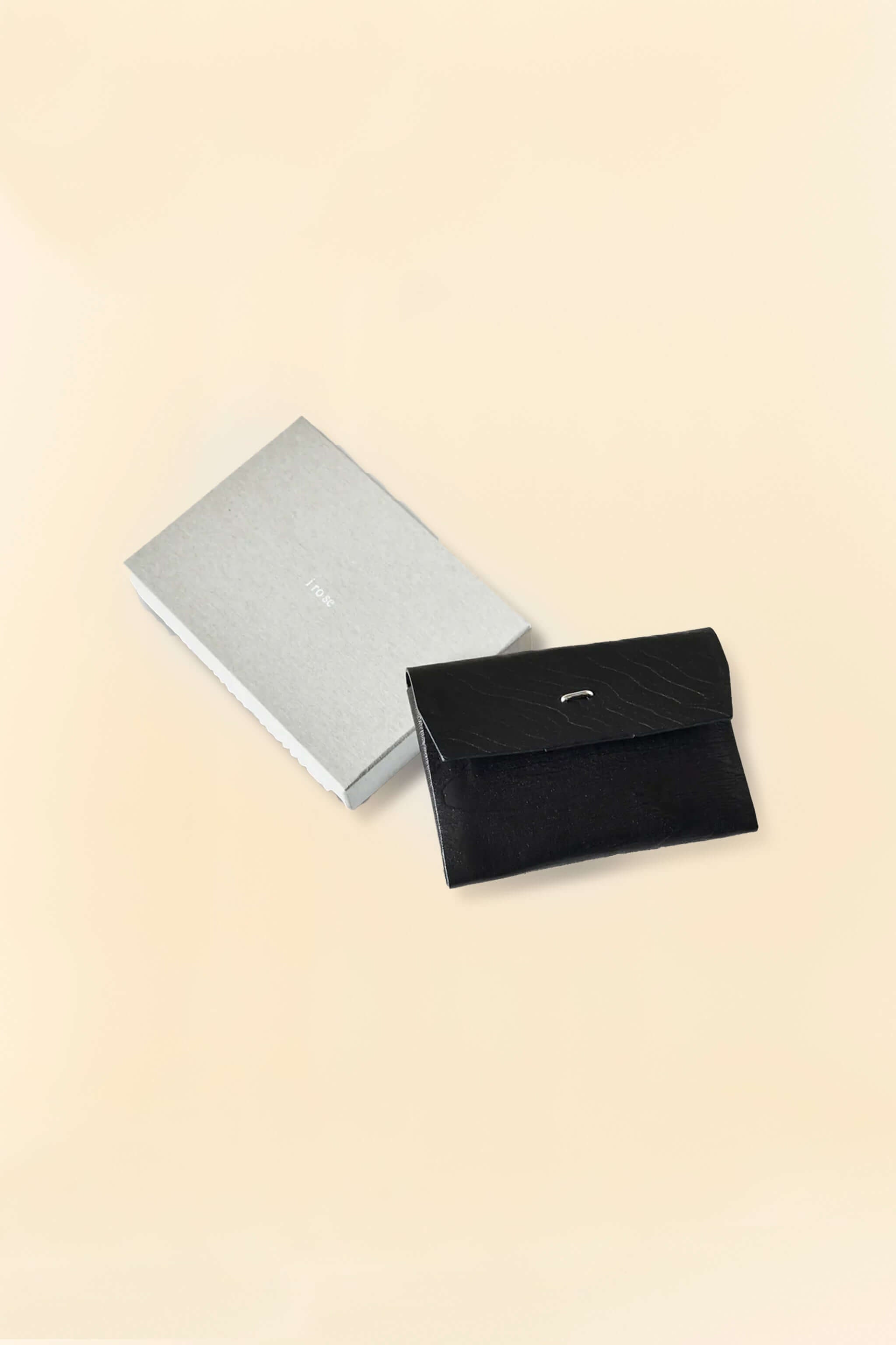 POST O'ALLS Leather Card Case - Black