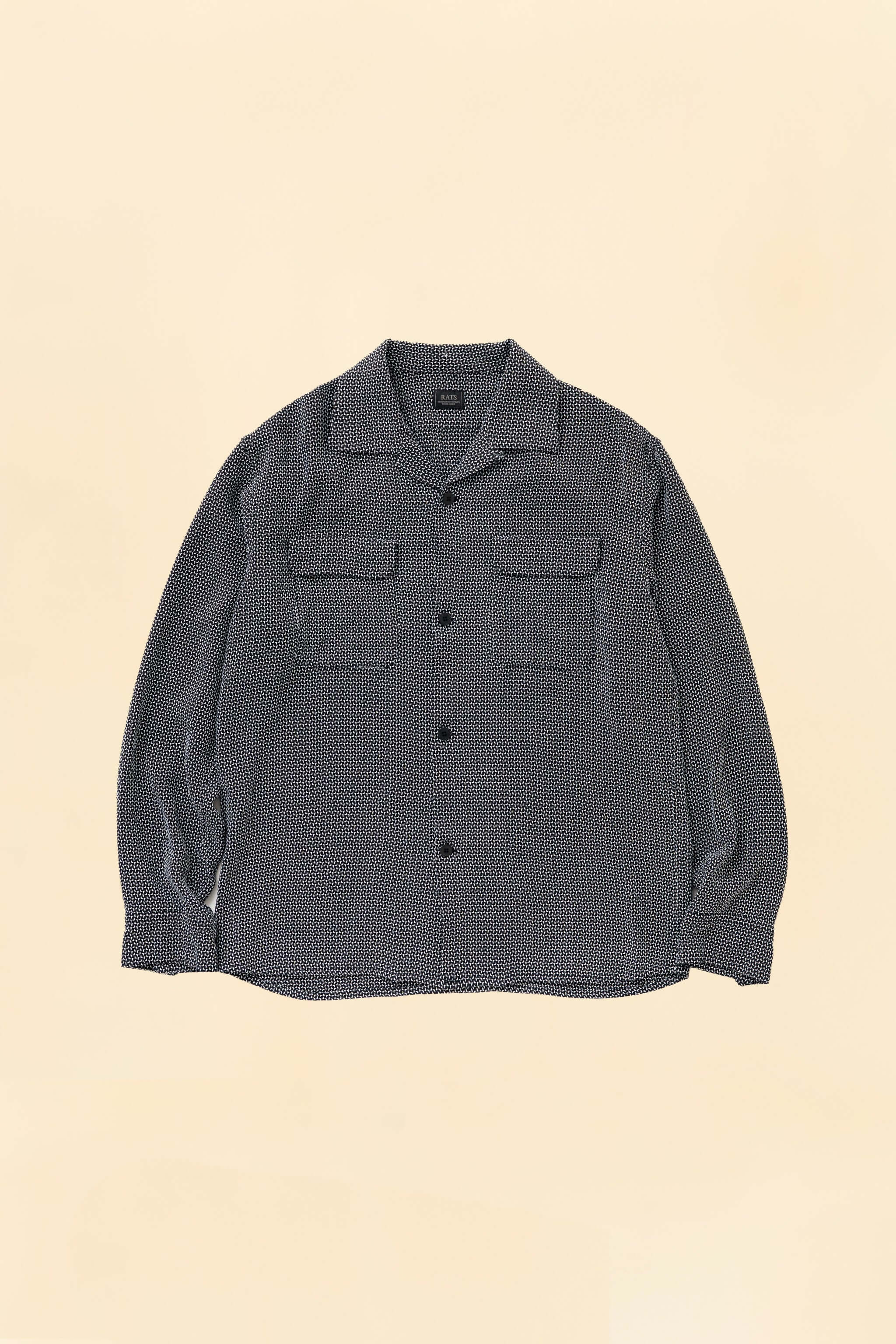 RATS Sashiko Dobby Shirt - Black