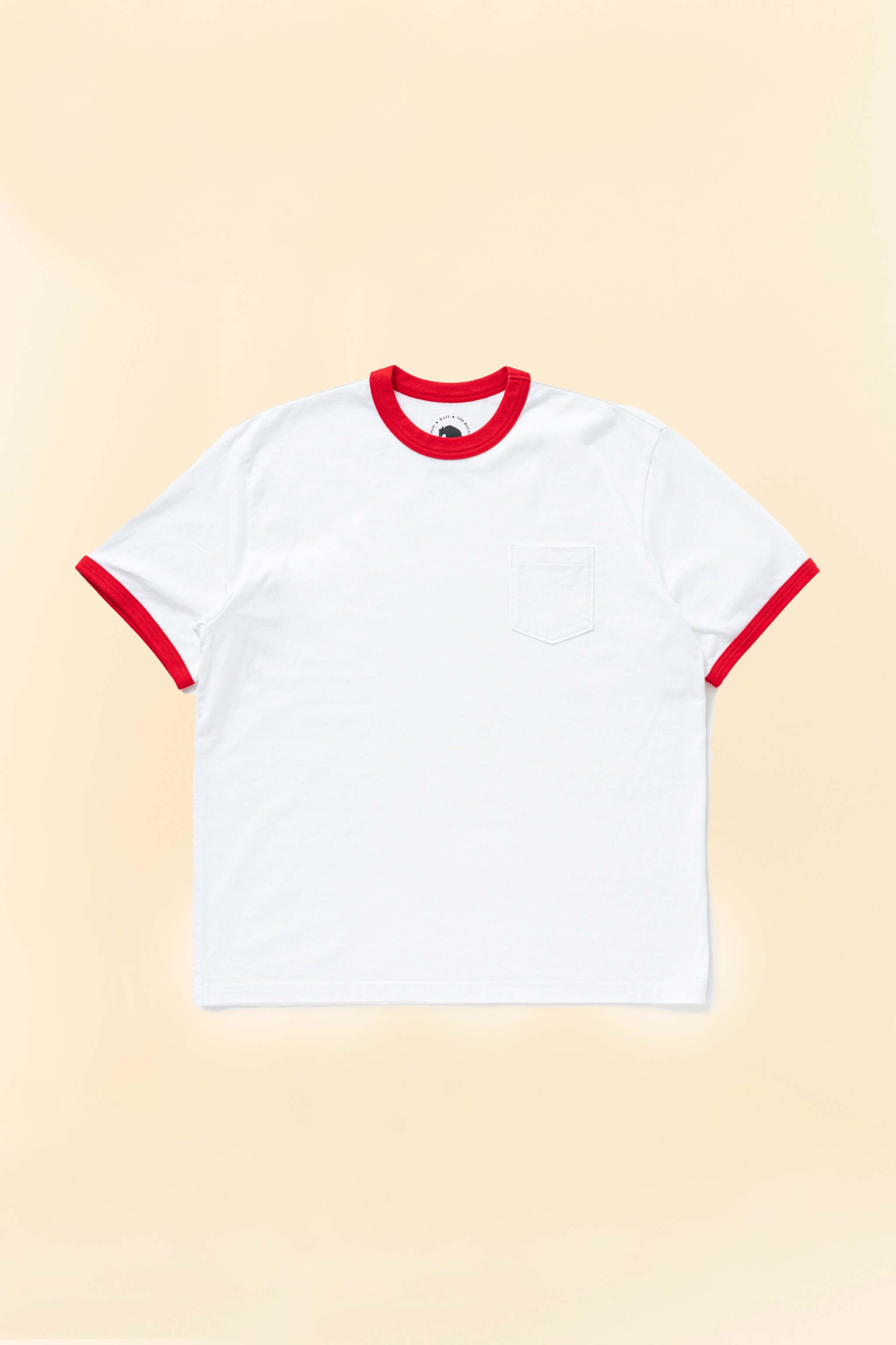 Rats Trim Pocket T-Shirt - White/Red