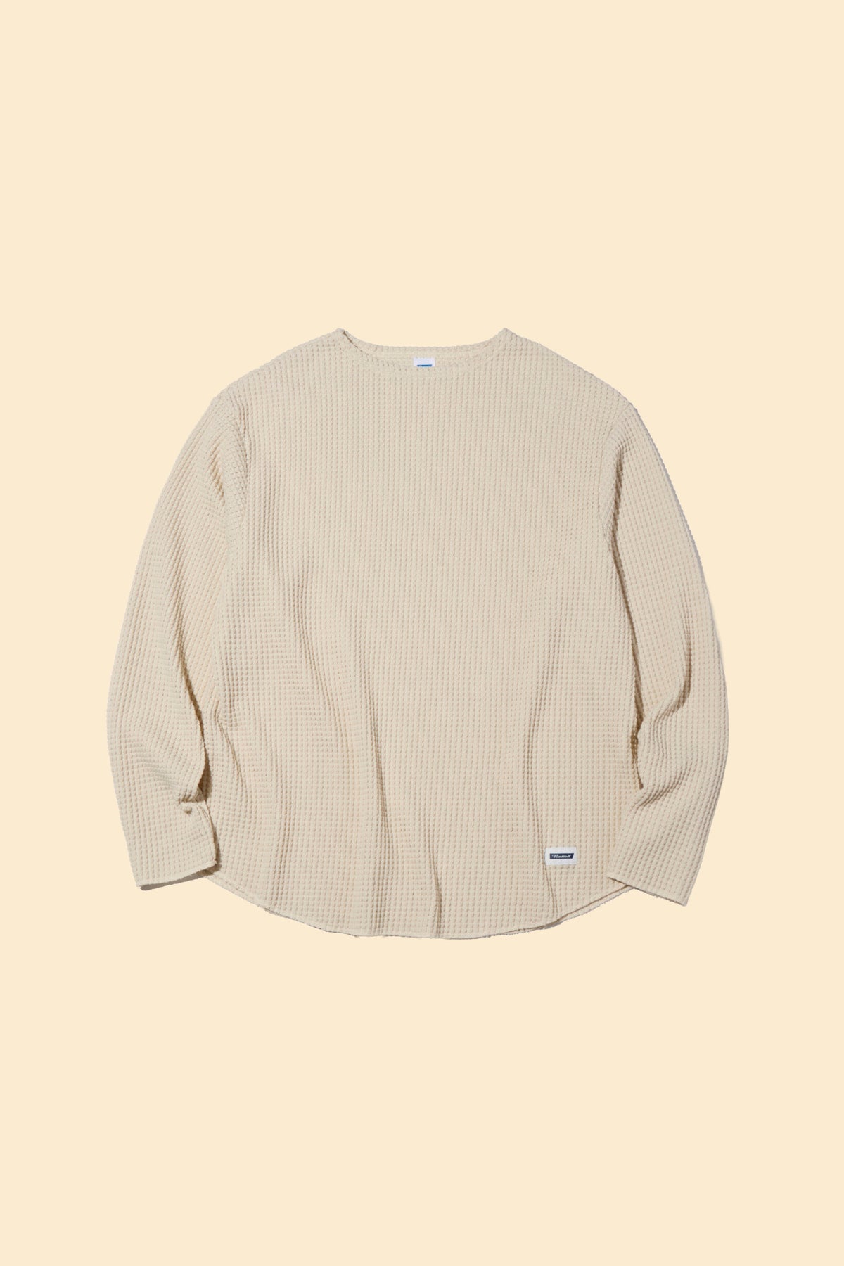 Radiall Big Waffle Boat Neck Long Sleeve T-Shirt - Ivory