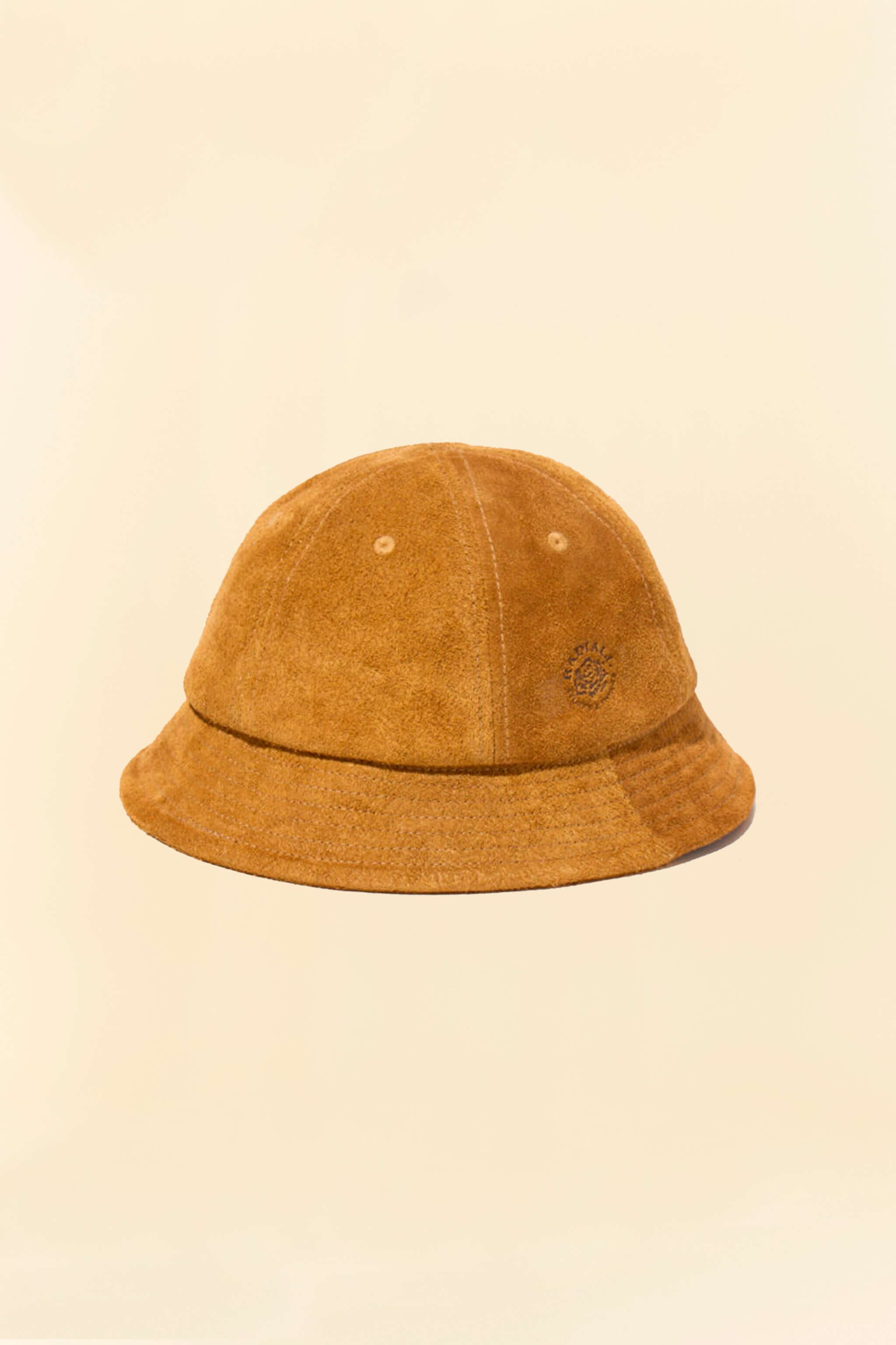 Radiall Muscle Shoals Leather Bucket Hat - Camel Suede