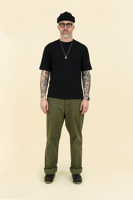 Godspeed Heavyweight Loopwheel 10oz Pocket T-Shirt - Black