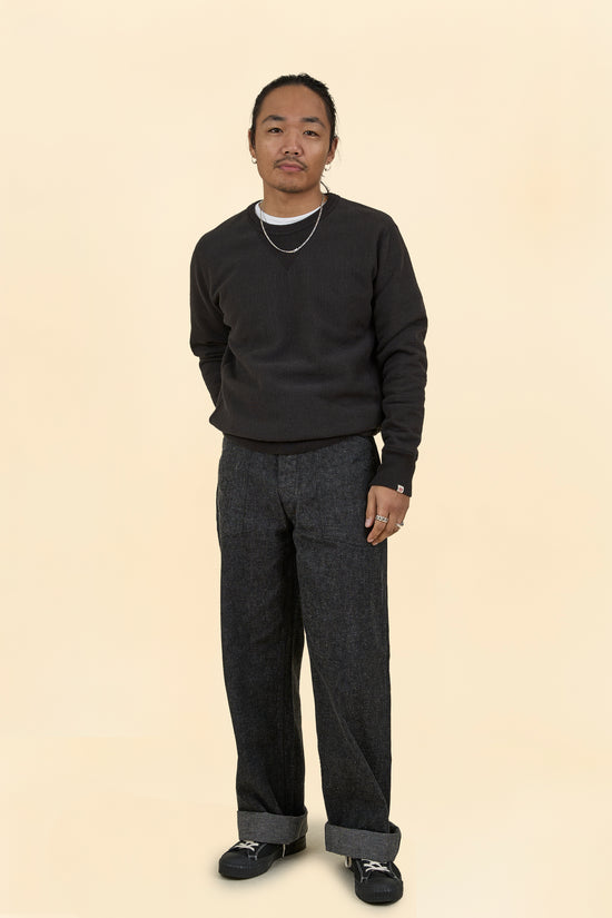 TCB Jeans Catface 10.2oz Denim Work Trousers - Black