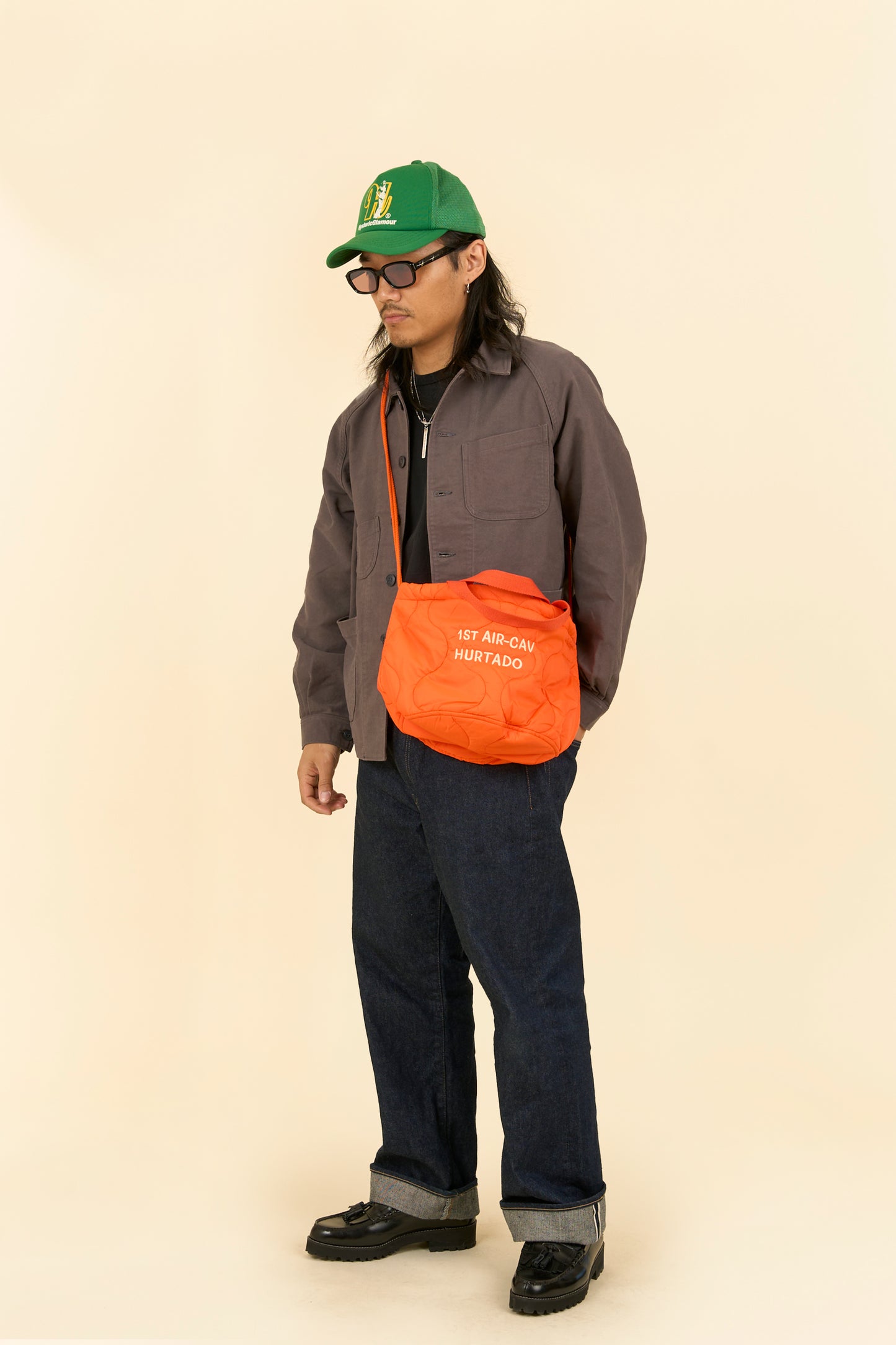 Pherrow's Skull Quilted Bag- Orange