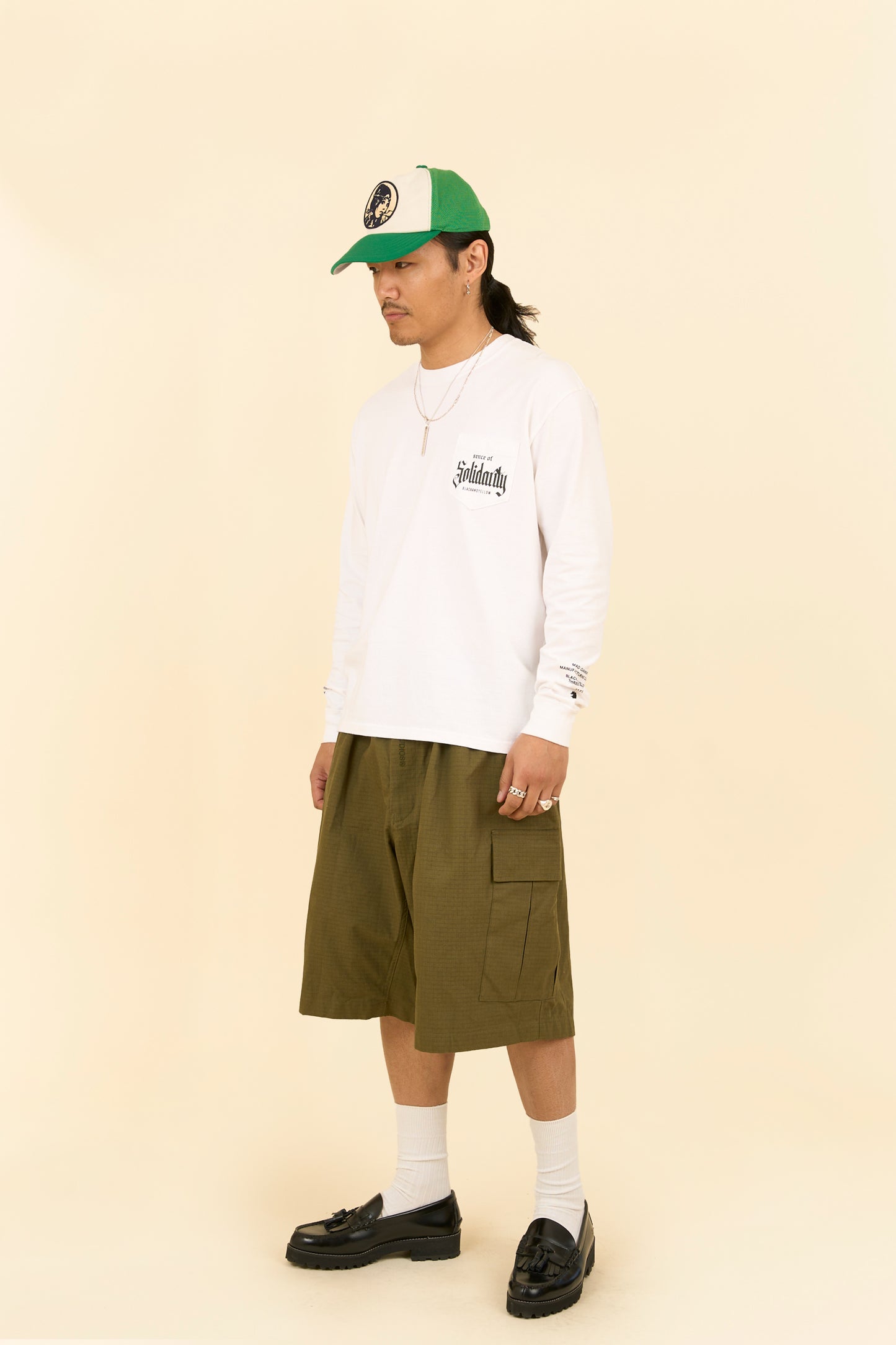 Rats Solidarity Pocket Long Sleeve - White