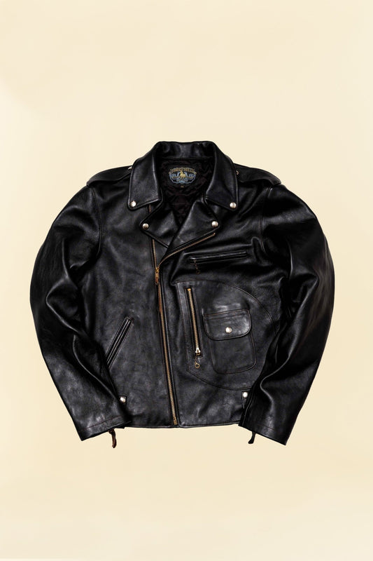 Double Helix 'Innovator' Horsehide Leather Jacket - Black - Double Helix - URAHARA