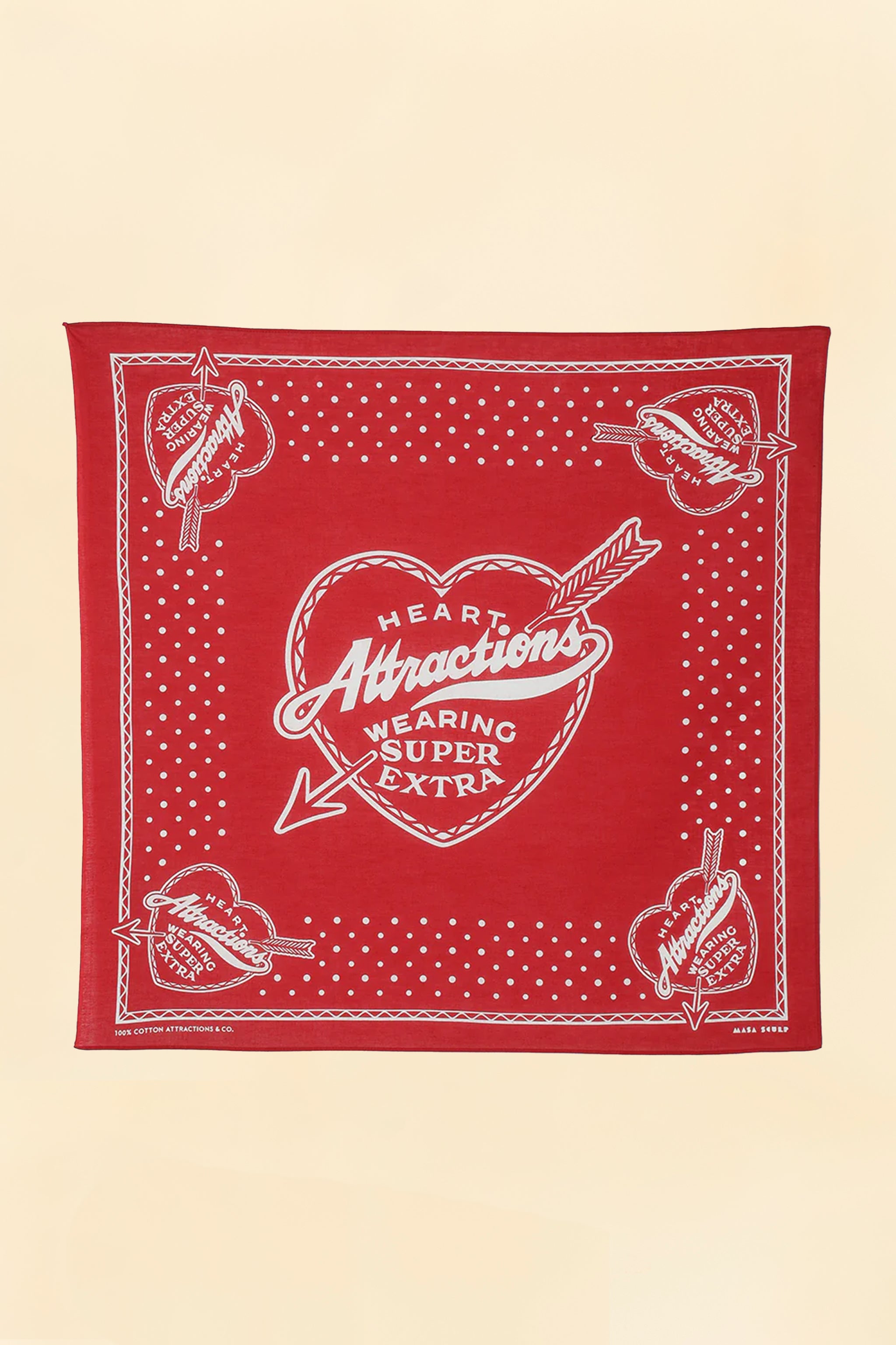 Wearmasters Heart Attractions Bandana -Red