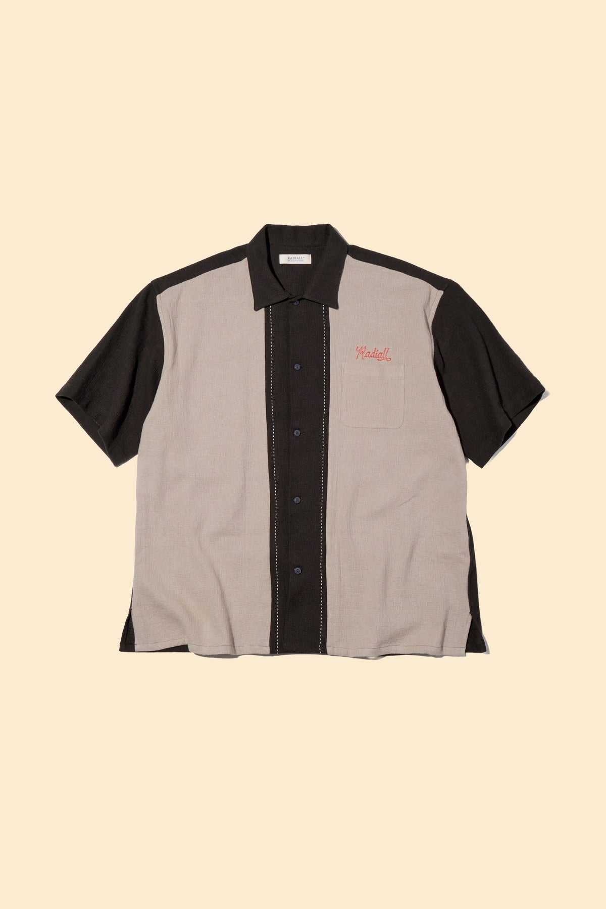 Radiall Fleetline Short Sleeve Shirt - Ink Black/Gray