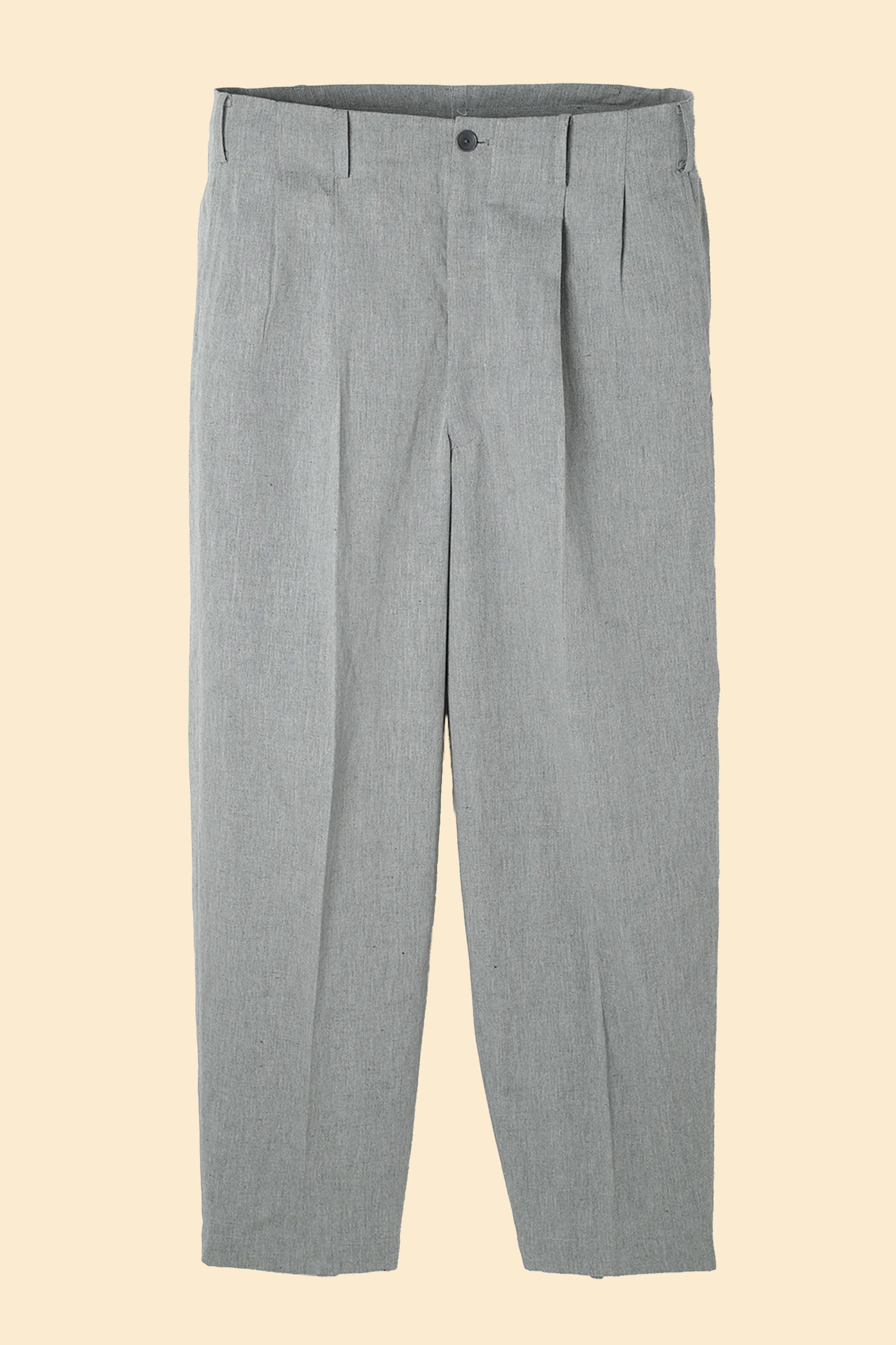 Wearmasters Double Tuck Pants - Cotton Linen Chambray Grey