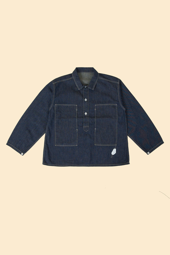 TCB Jeans Catface Pullover Shirt - Indigo