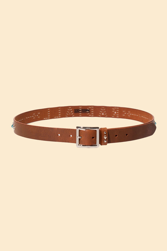Radiall Rhodes Studded Leather Belt - Brown