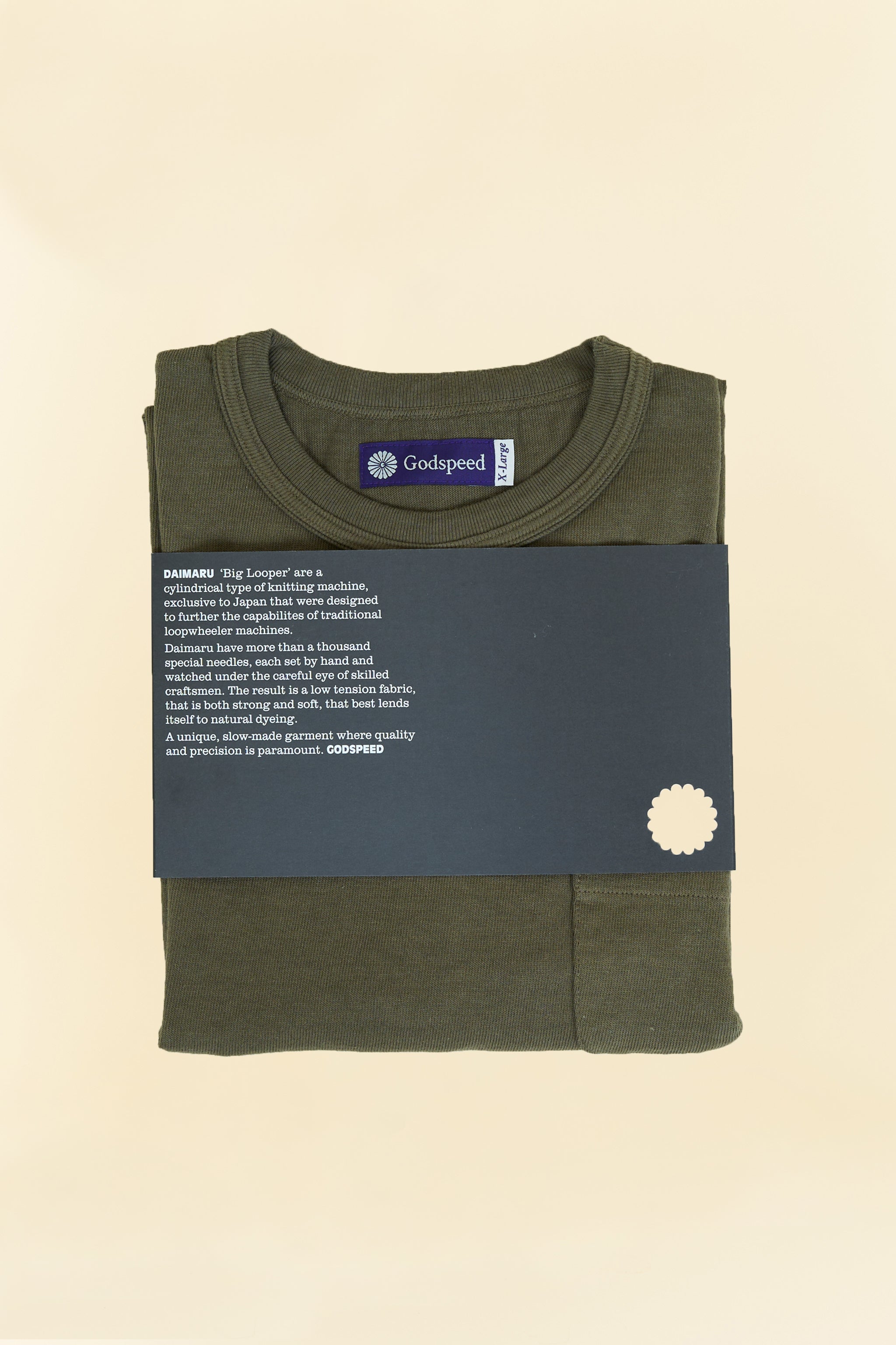 Godspeed Heavyweight Loopwheel 10oz Pocket T-Shirt - Olive