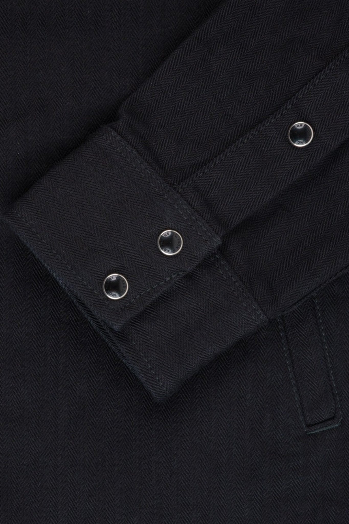 Iron Heart 14oz Herringbone CPO Western Shirt - Black - Iron Heart - URAHARA