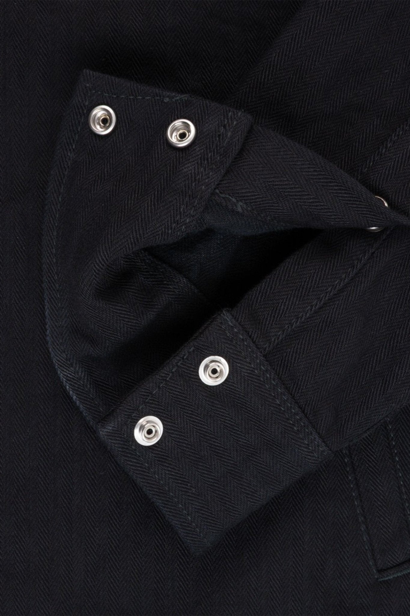 Iron Heart 14oz Herringbone CPO Western Shirt - Black - Iron Heart - URAHARA