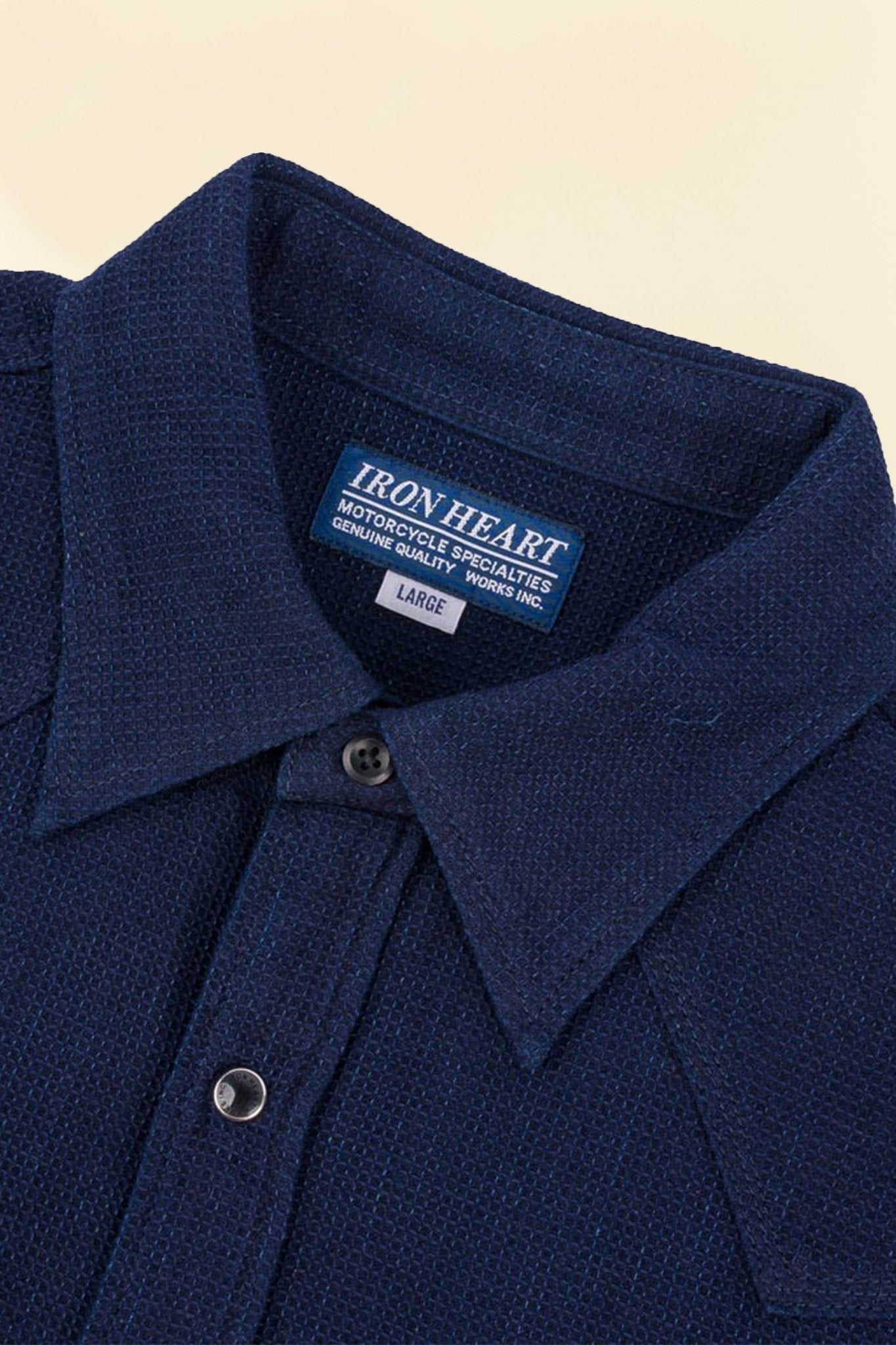 Iron Heart 5oz Selvedge Dobby Cloth Western Shirt - Indigo - Iron Heart - URAHARA