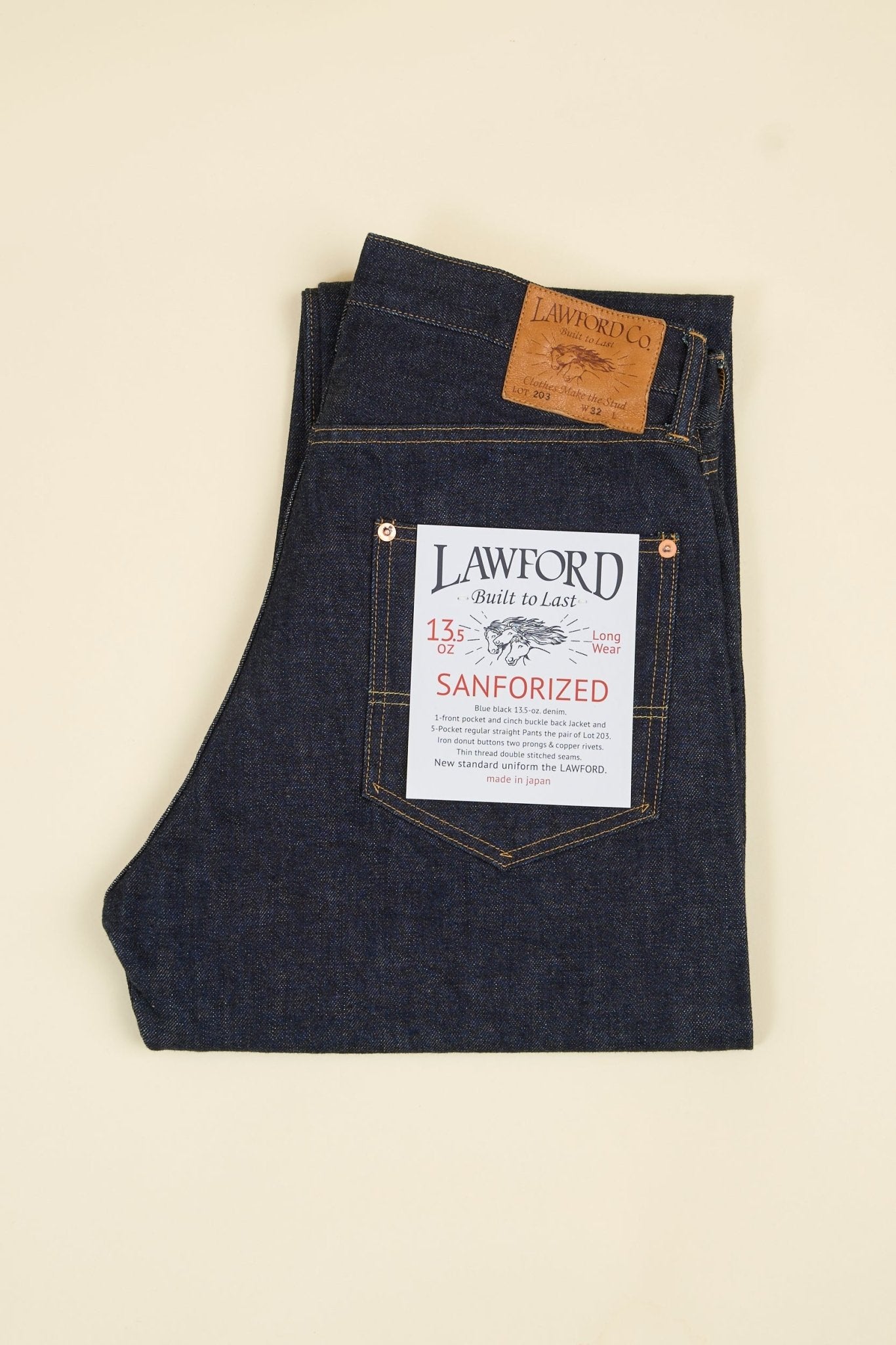 Lawford Lot.203 Five Pocket Denim Pants - 13.5oz
