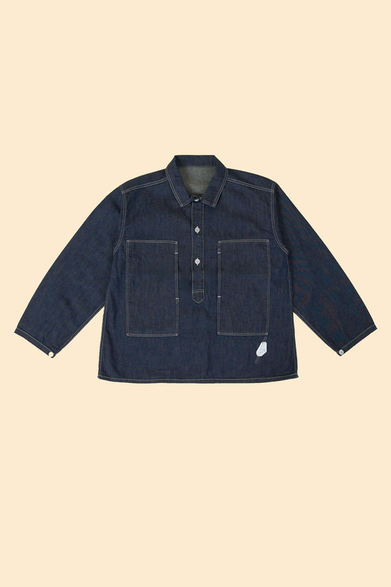 TCB Jeans Catface Pullover Shirt - Indigo