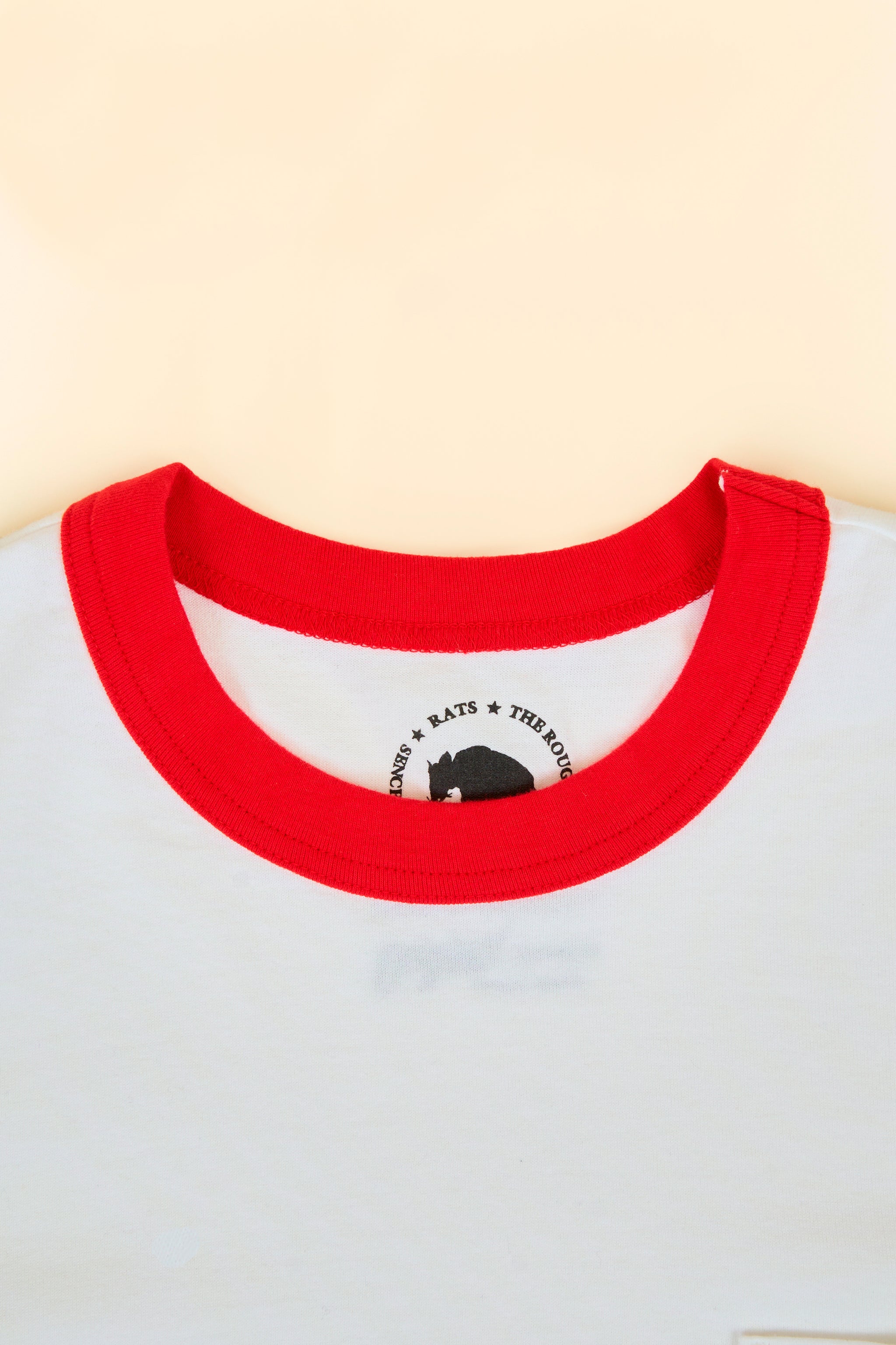 Rats Trim Pocket T-Shirt - White/Red