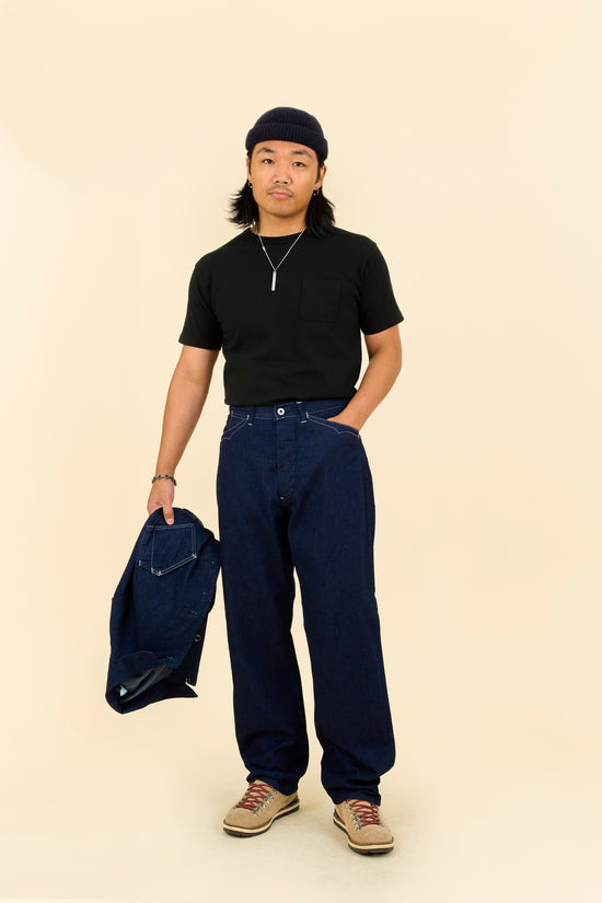 POST O'ALLS SWEETBEAR Bandtop Pants - Dark Indigo