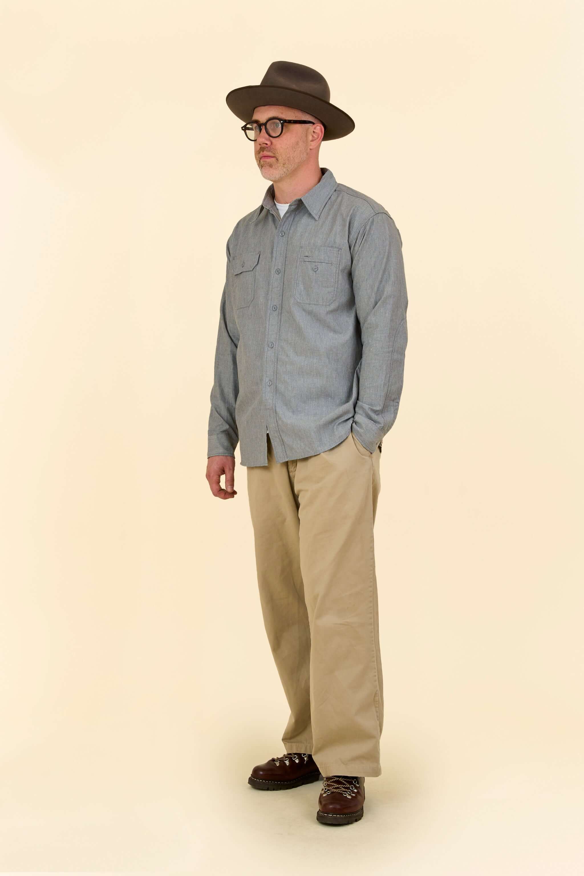 Pherrow's 60s Work Shirt - Grey