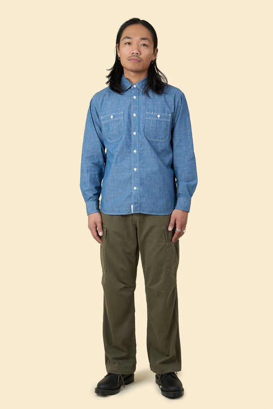MOMOTARO JEANS Triple Stitch Chambray Shirt