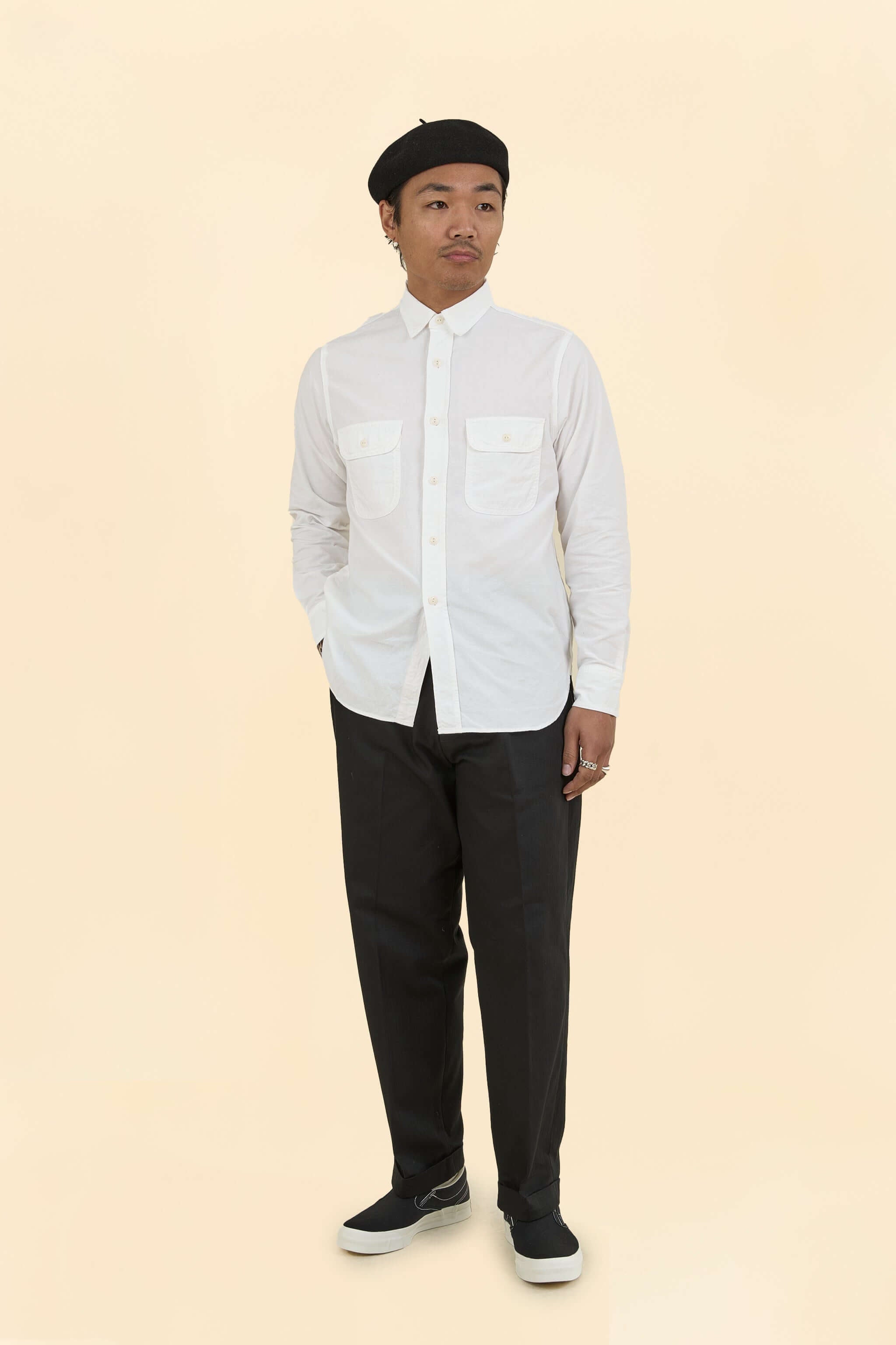 Wearmasters Lot.720 Heritage Trousers / US Navy Herringbone - Black
