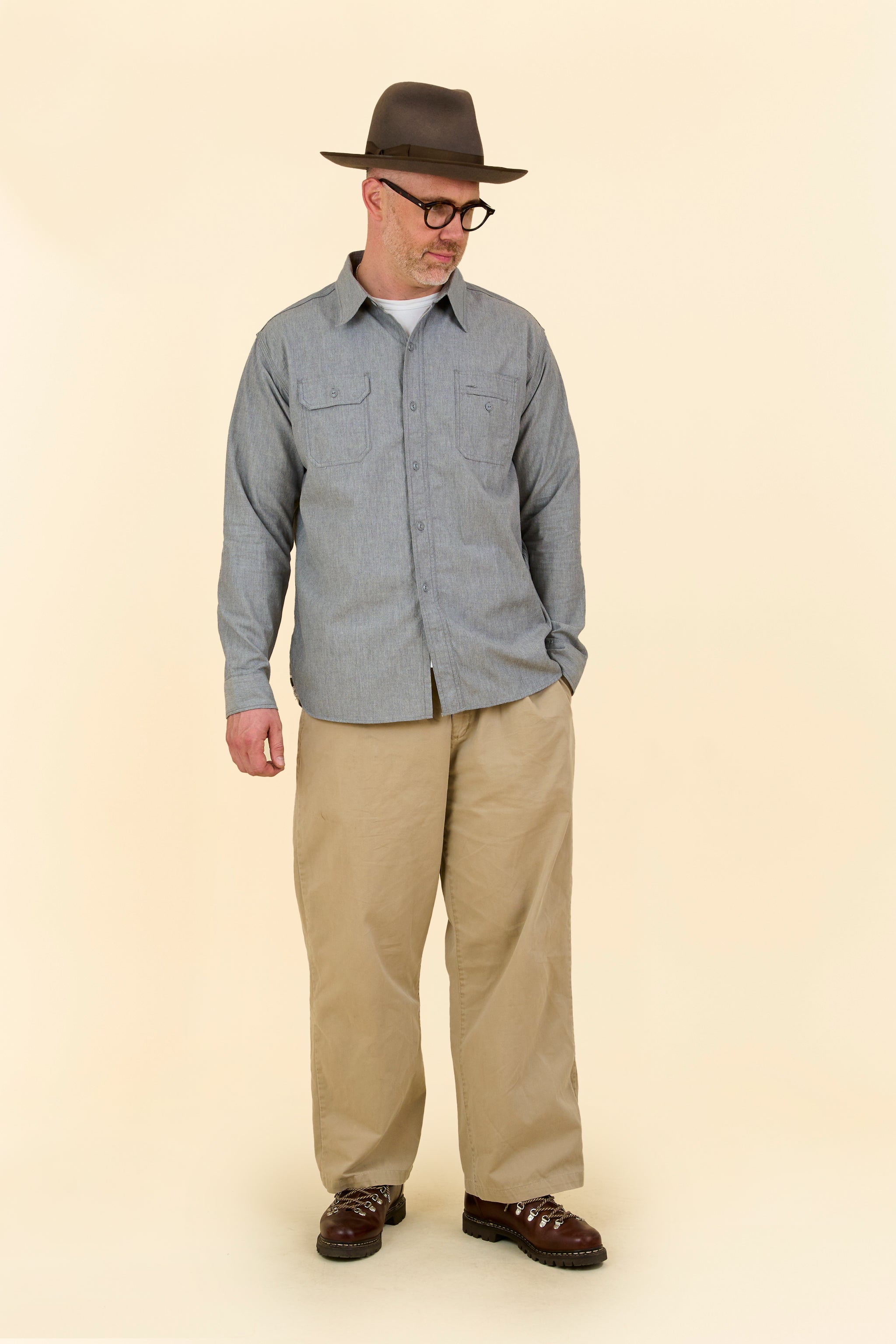 Pherrow's 60s Work Shirt - Grey