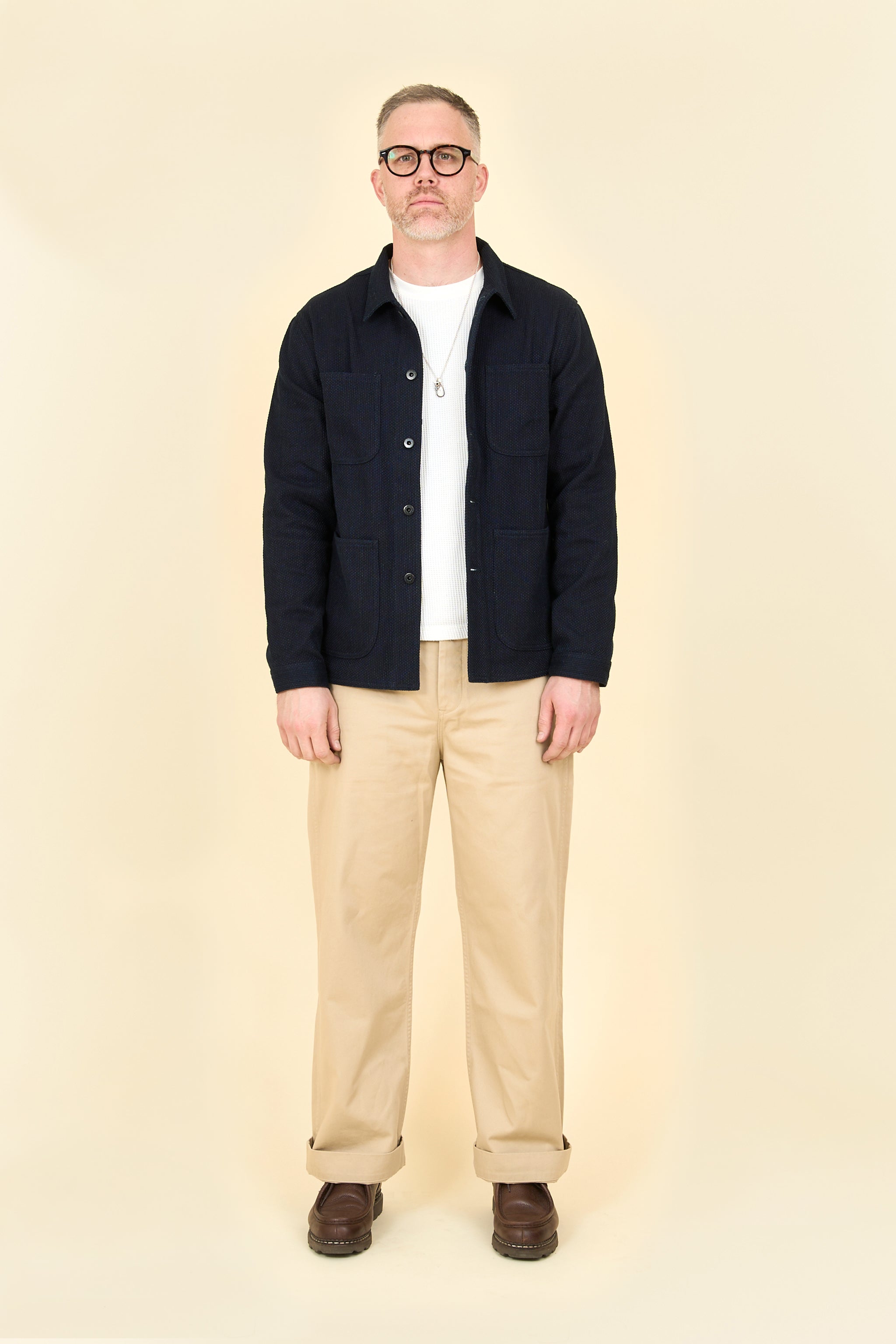 Japan Blue 11oz Sashiko Chore Coat - Indigo