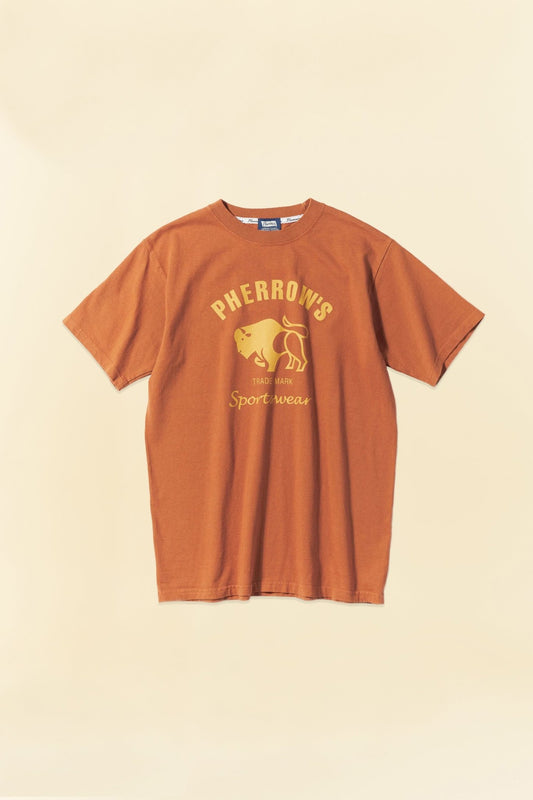 Pherrow's Classic Buffalo Print T-Shirt - Orange - Pherrow's - URAHARA