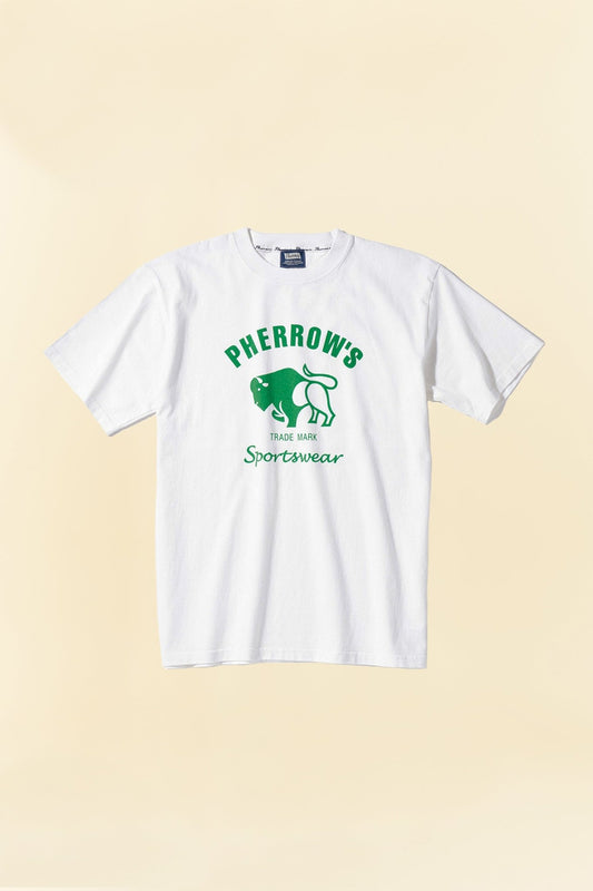 Pherrow's Classic Buffalo Print T-Shirt - White - Pherrow's - URAHARA