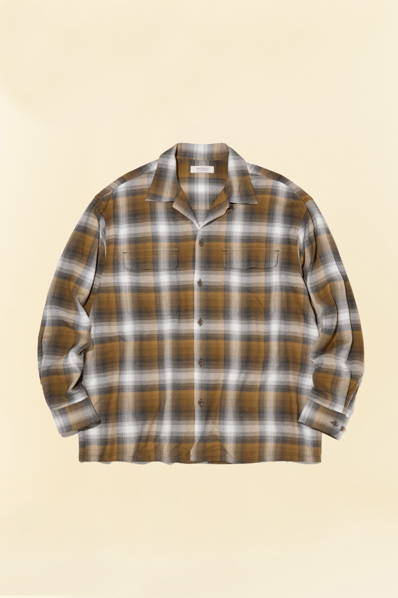Radiall Belair Open Collar Shirt - Brown - Radiall - URAHARA