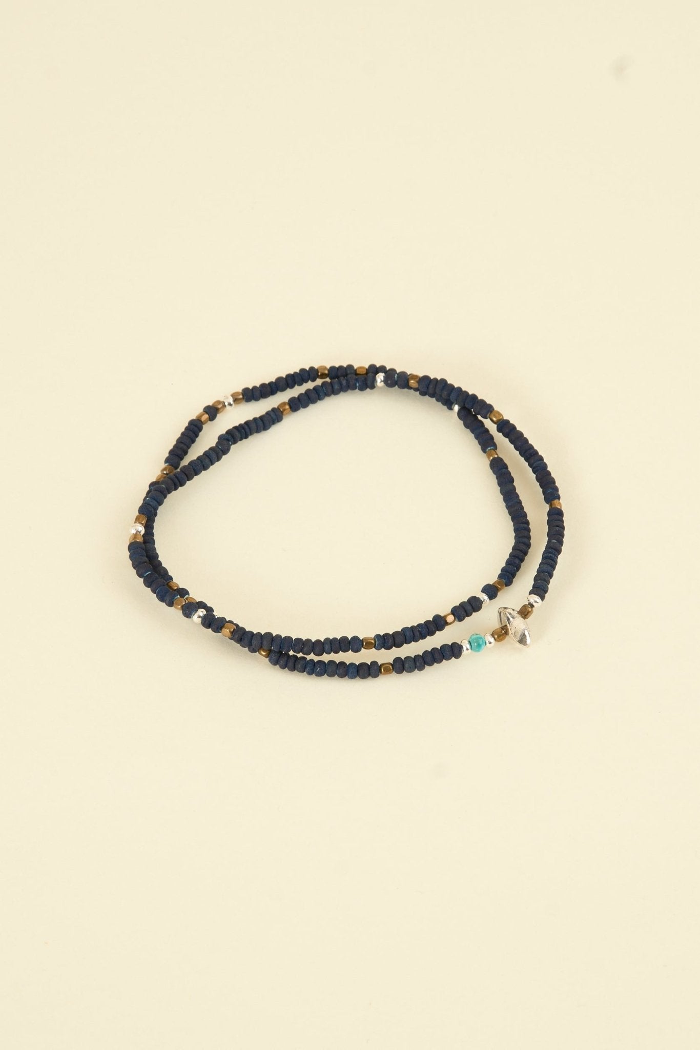 SunKu Beaded Necklace & Bracelet - Indigo