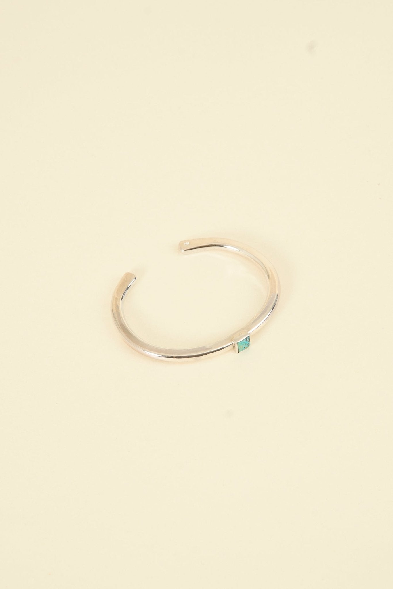 SunKu Roller Press Bangle - Silver / Turquoise