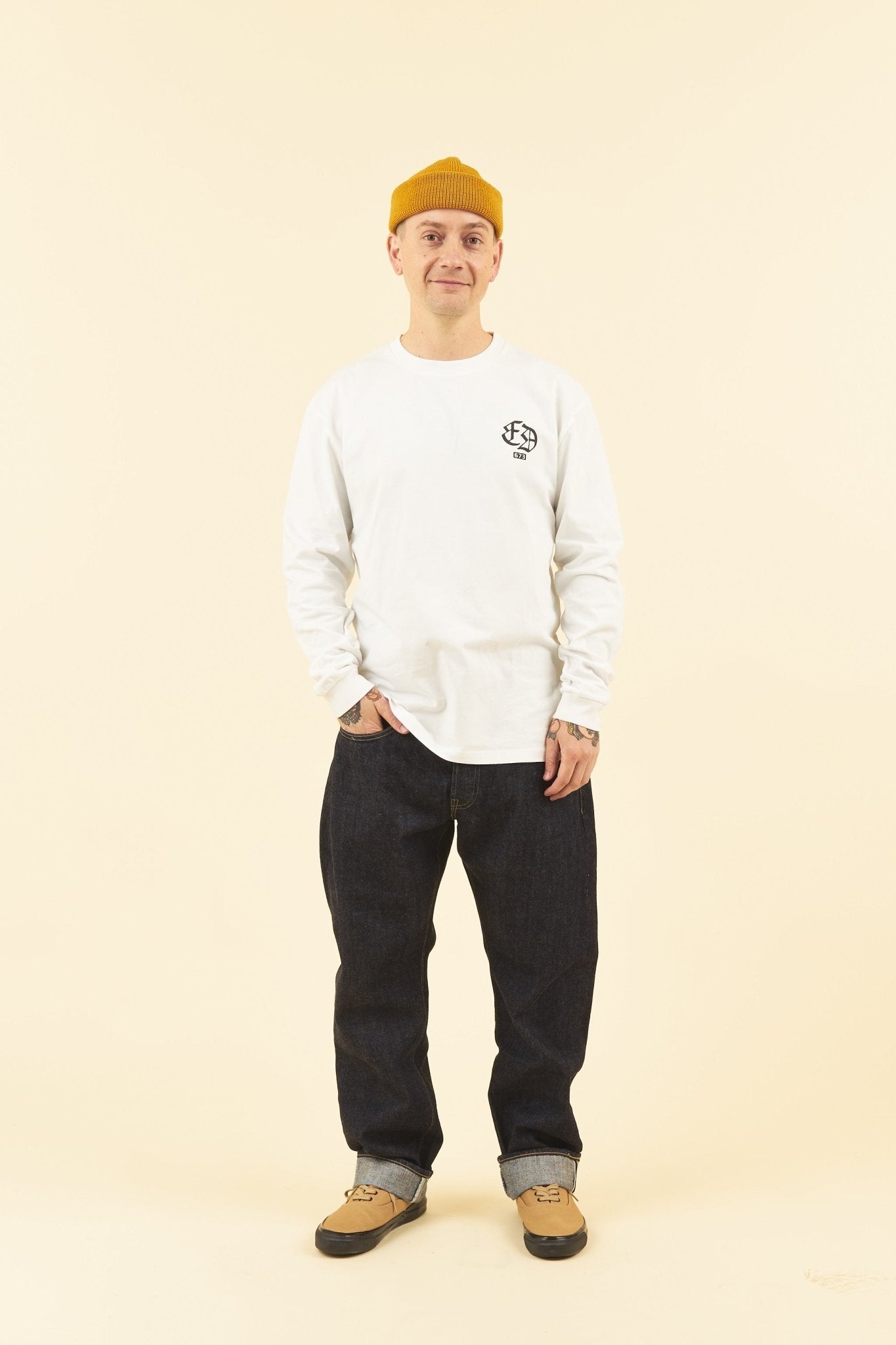 Eat Dust Printed L/S Tee - White