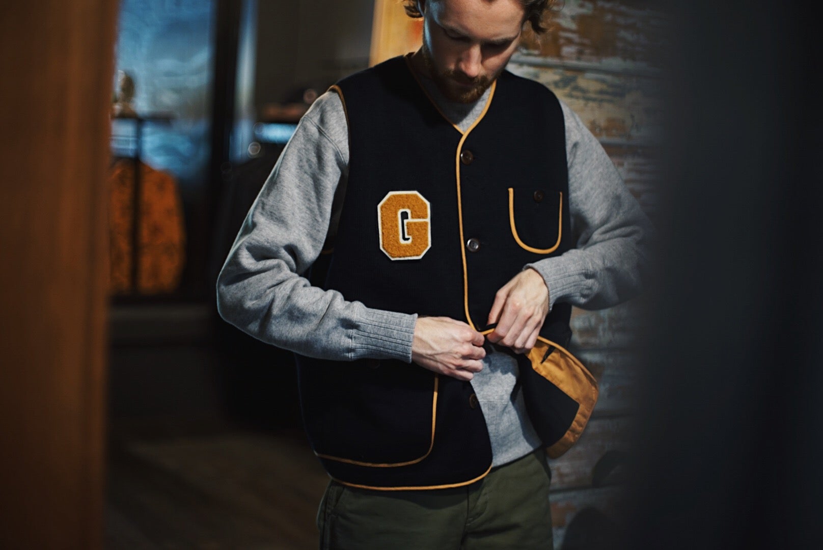 Godspeed x Dehen 1920 'Five Year' Embroidered vest.