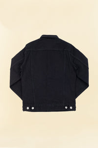 21oz Selvedge Denim Modified Type III Jacket - Superblack (Fades To Grey) - Iron Heart - URAHARA