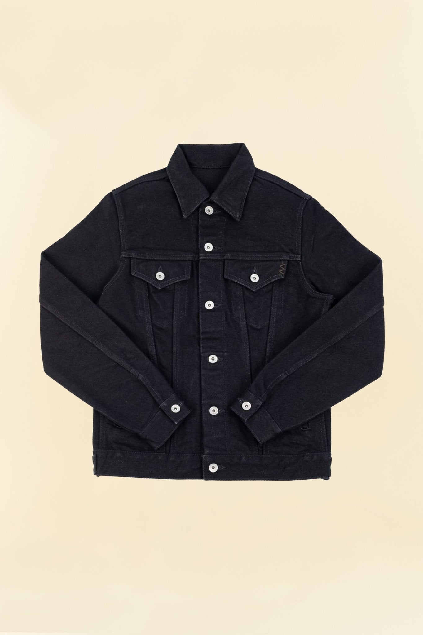 Iron Heart 21oz Selvedge Denim Modified Type III Jacket - Superblack (Fades To Grey)