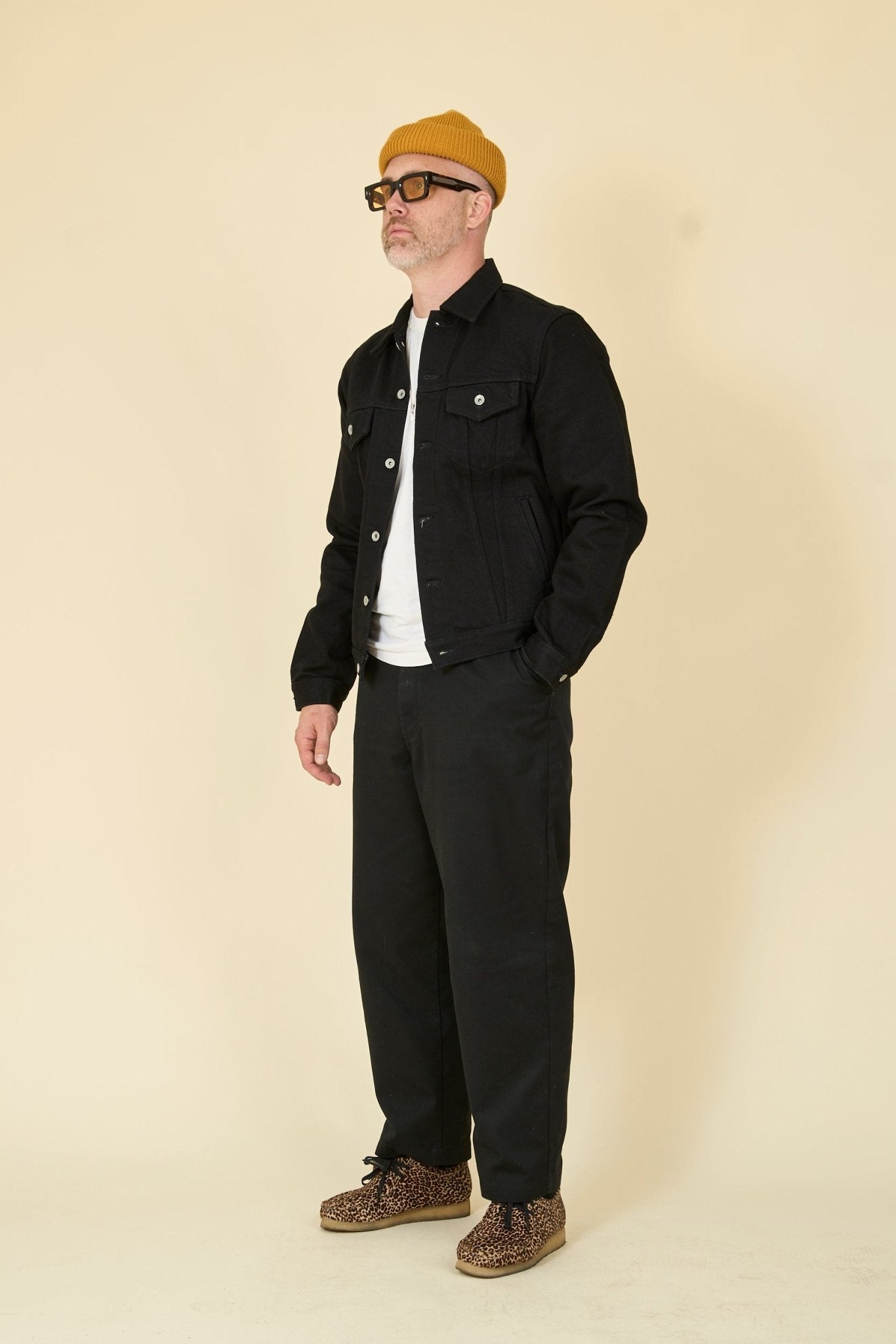 21oz Selvedge Denim Modified Type III Jacket - Superblack (Fades To Grey) - Iron Heart - URAHARA