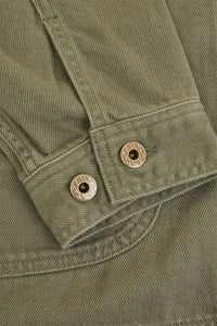 Japan Blue Organic Drill Coverall Jacket - Olive Drab