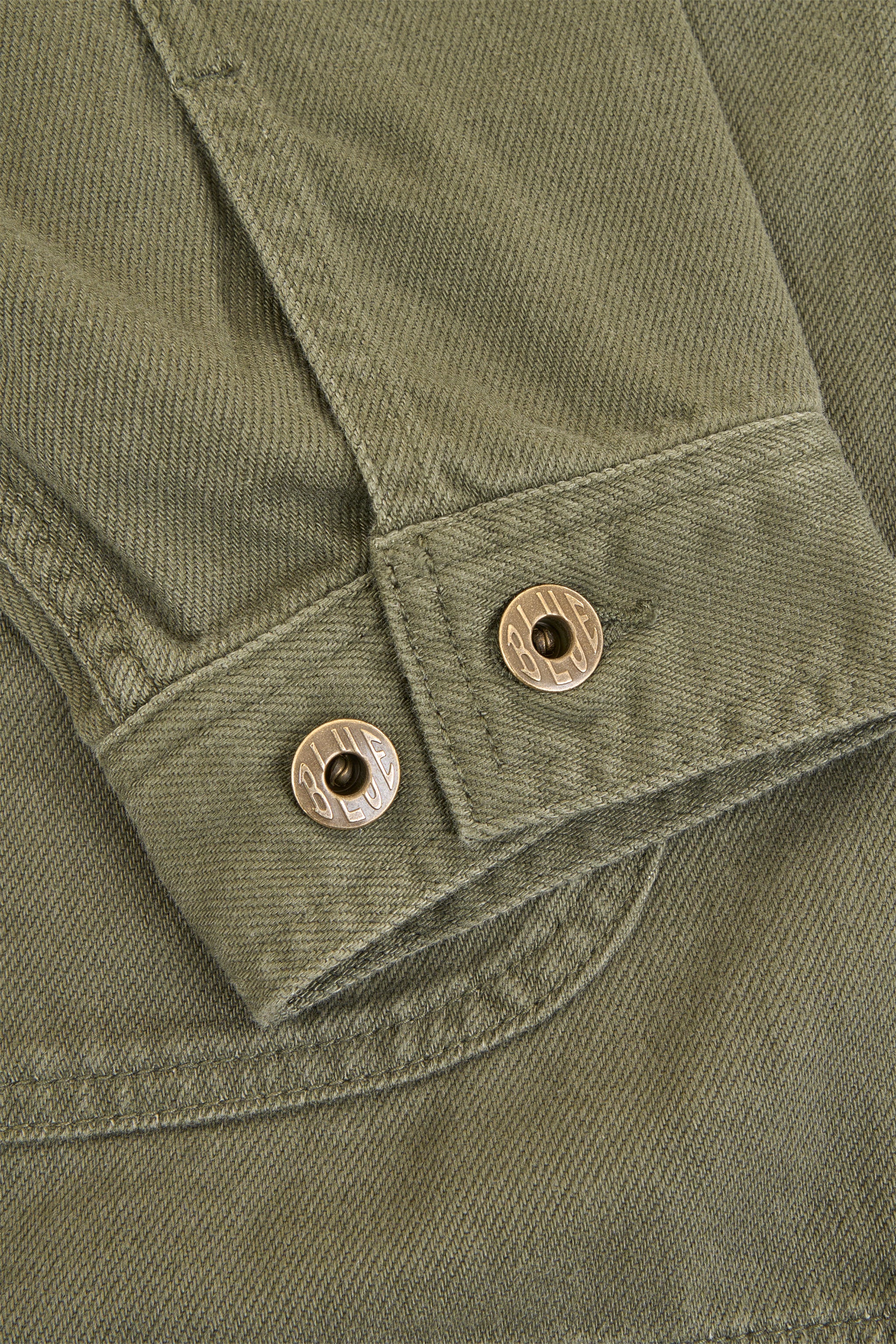 Japan Blue Organic Drill Coverall Jacket - Olive Drab