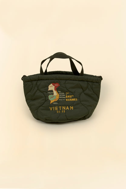 Pherrow's Tiger Quilted Bag-  Olive