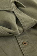 Japan Blue Organic Drill Coverall Jacket - Olive Drab