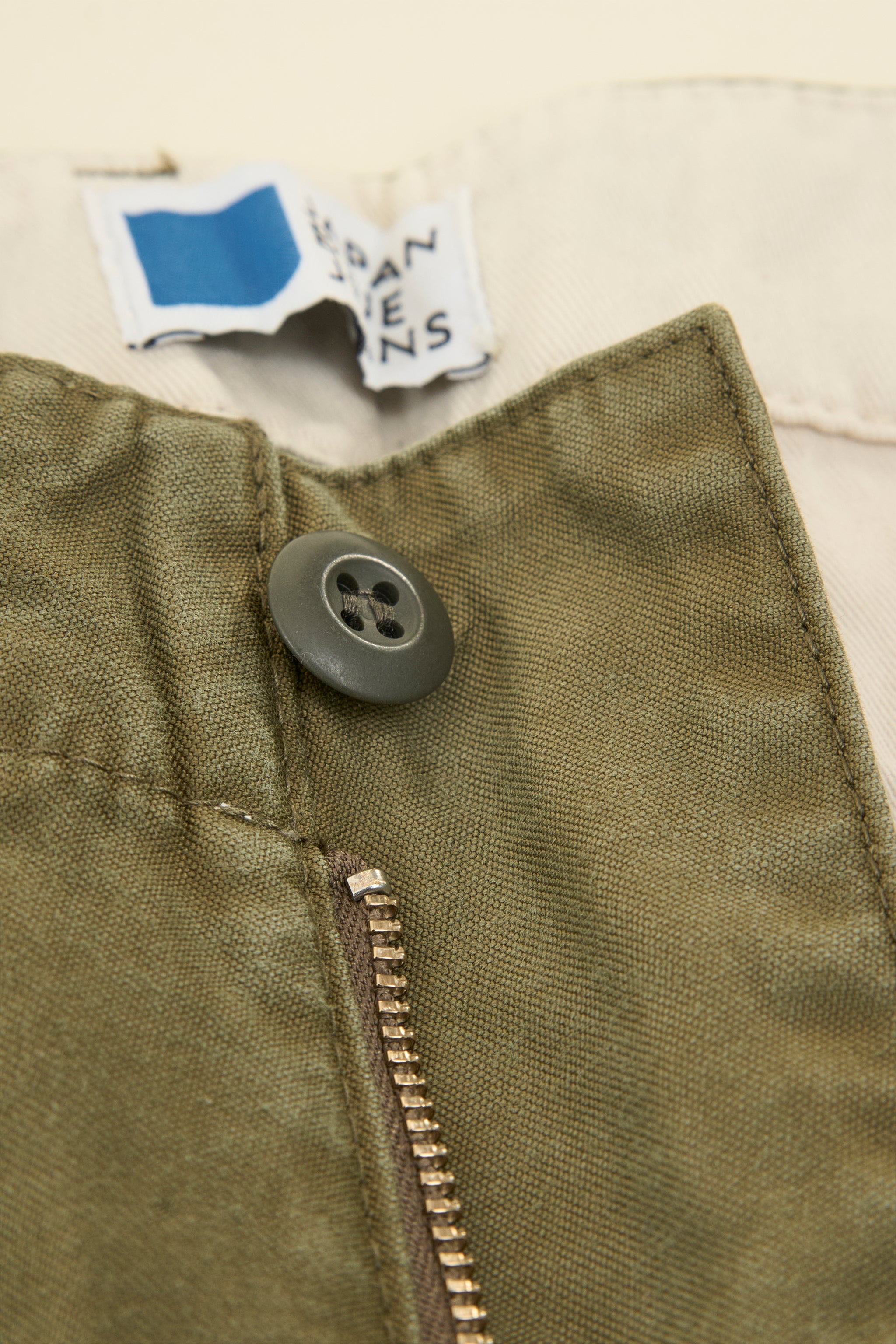 Japan Blue Wide Fit Trousers - Olive Drab