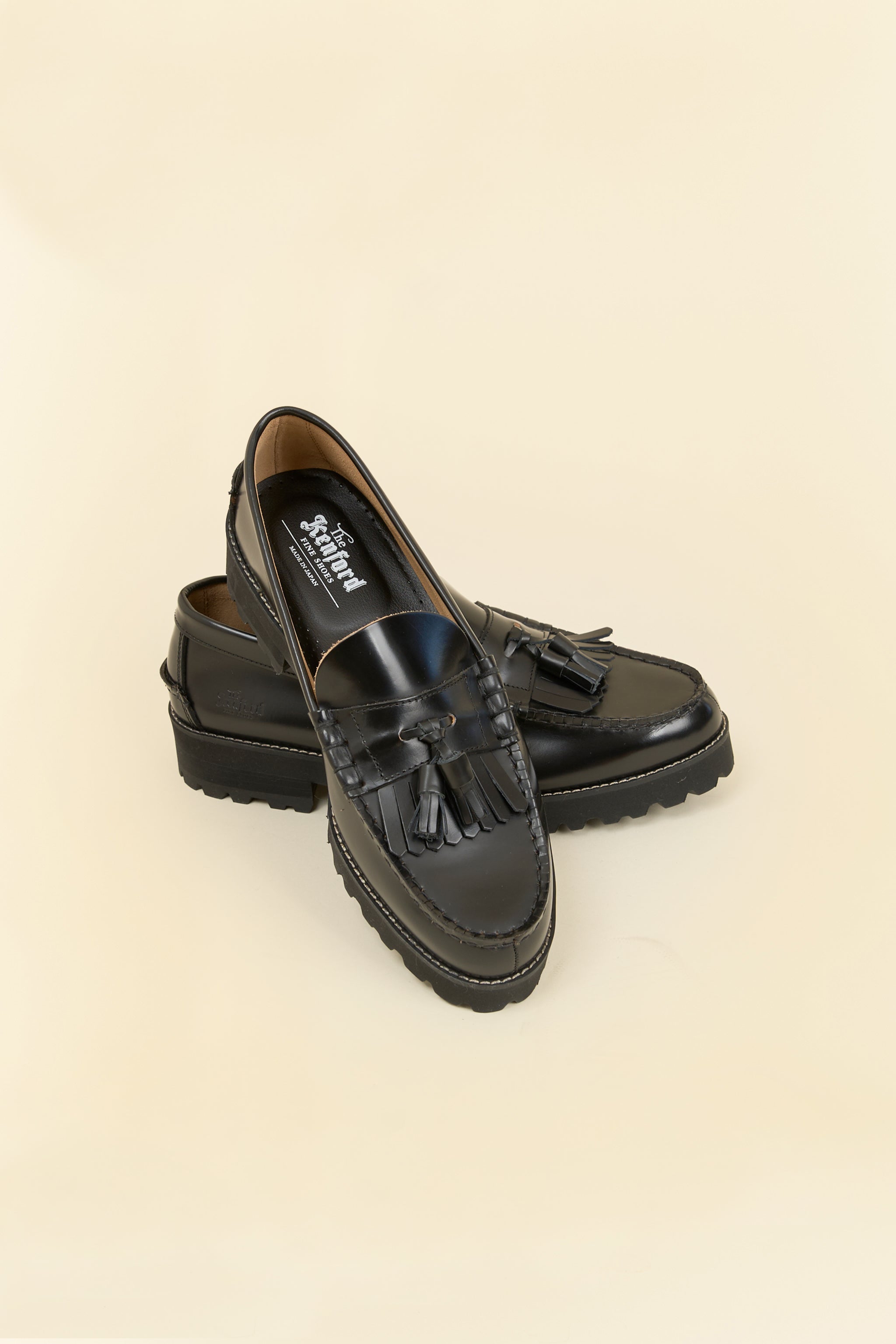 Kenford Shoes Tank Sole Quilt Tassel Loafer - Black – URAHARA
