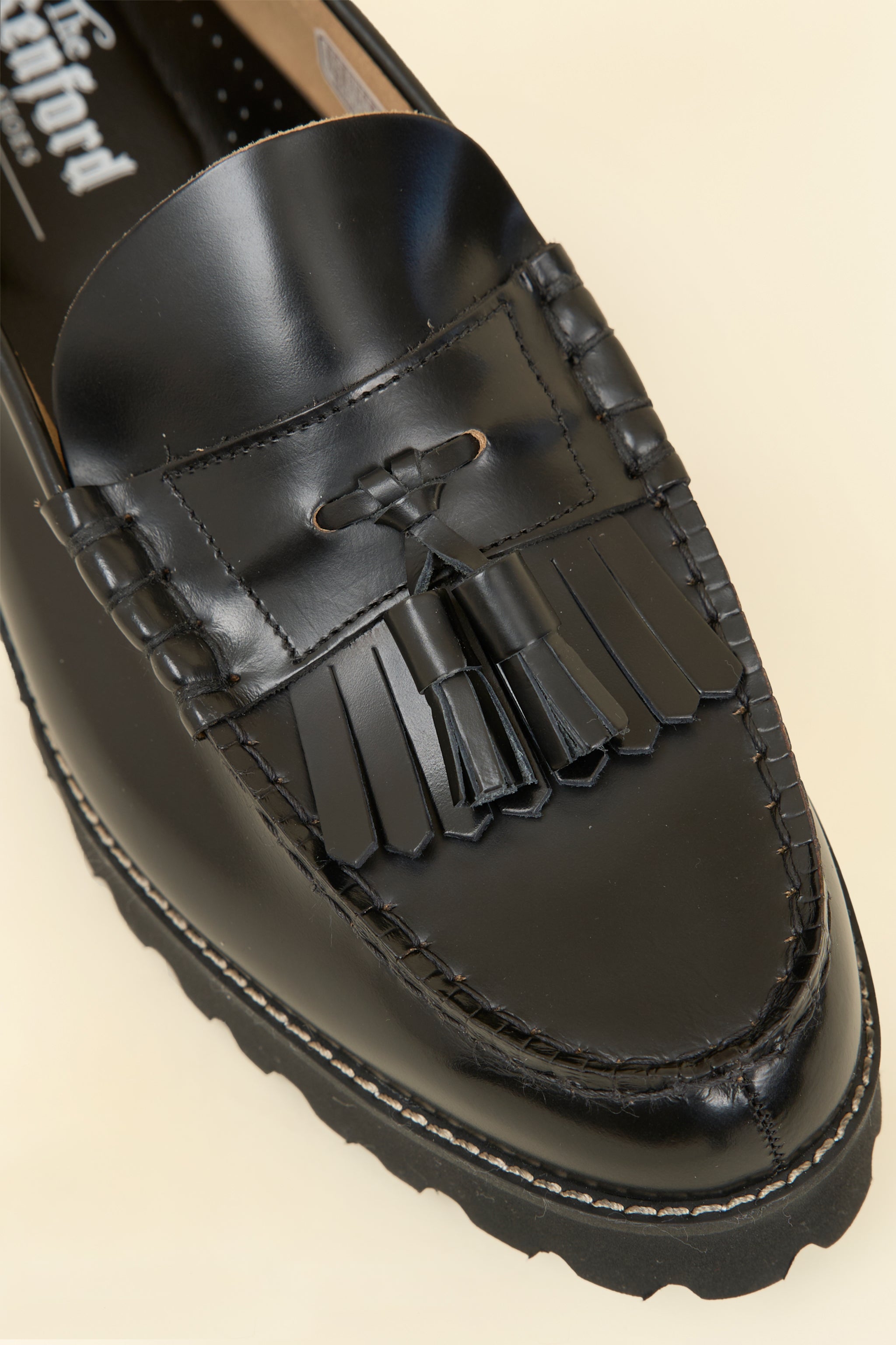 Kenford Shoes Tank Sole Quilt Tassel Loafer - Black – URAHARA