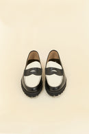 Kenford Shoes Tank Sole Loafer - Black/White Paisley