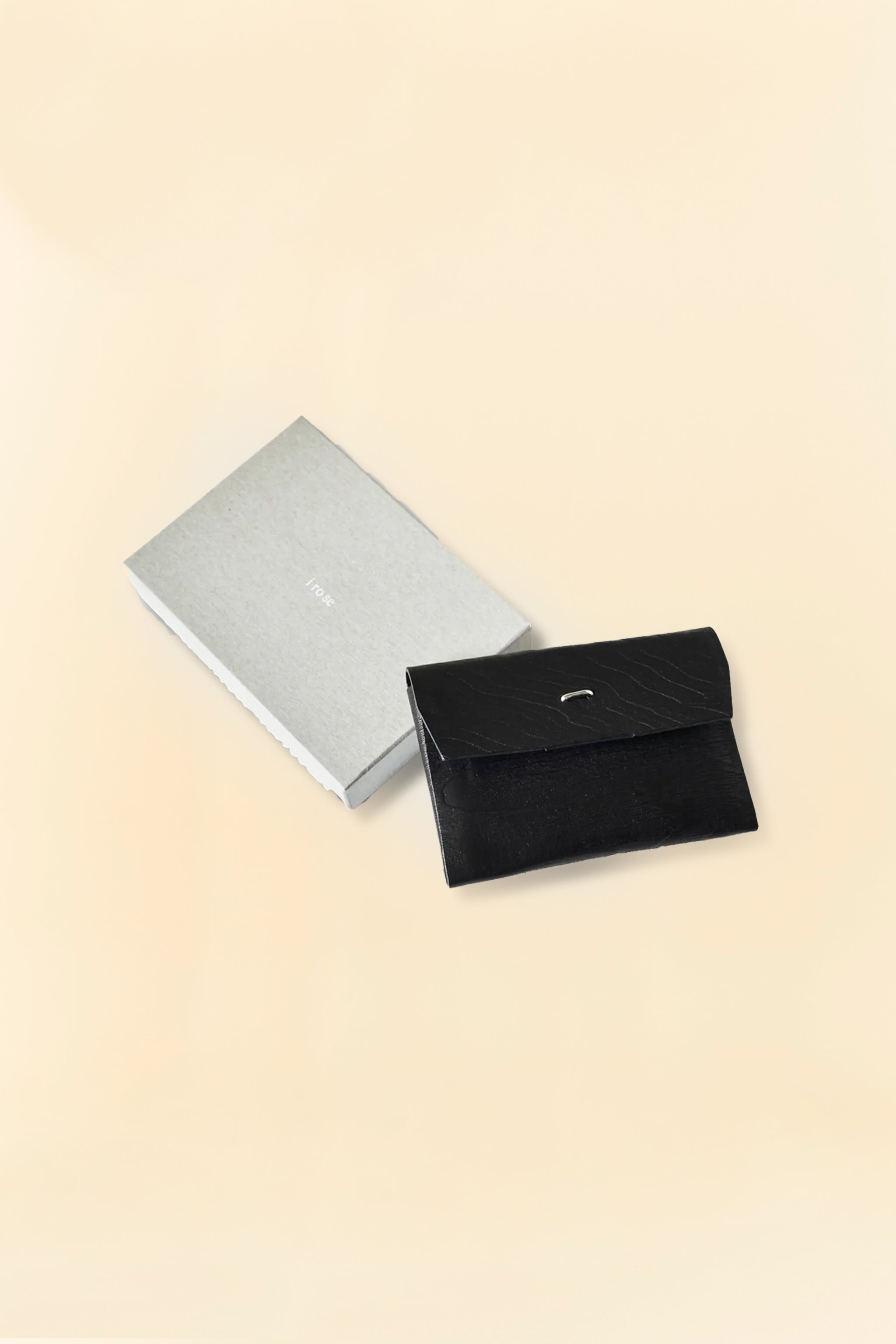 POST O'ALLS Leather Card Case - Black