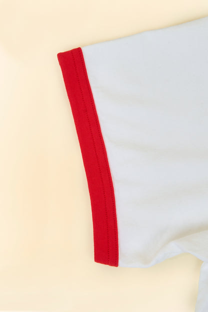 Rats Trim Pocket T-Shirt - White/Red