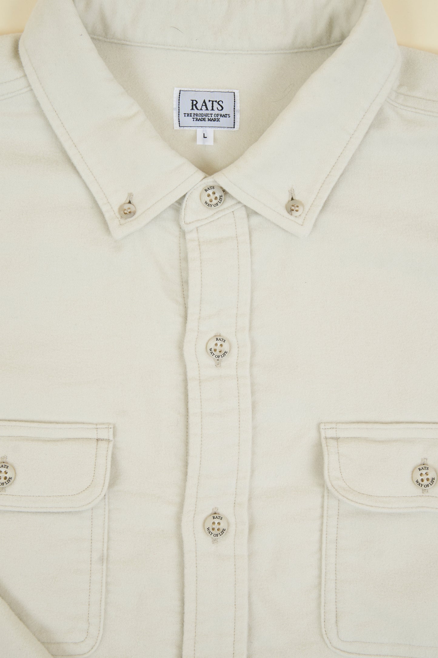 Rats Moleskin B.D Shirt - Ivory