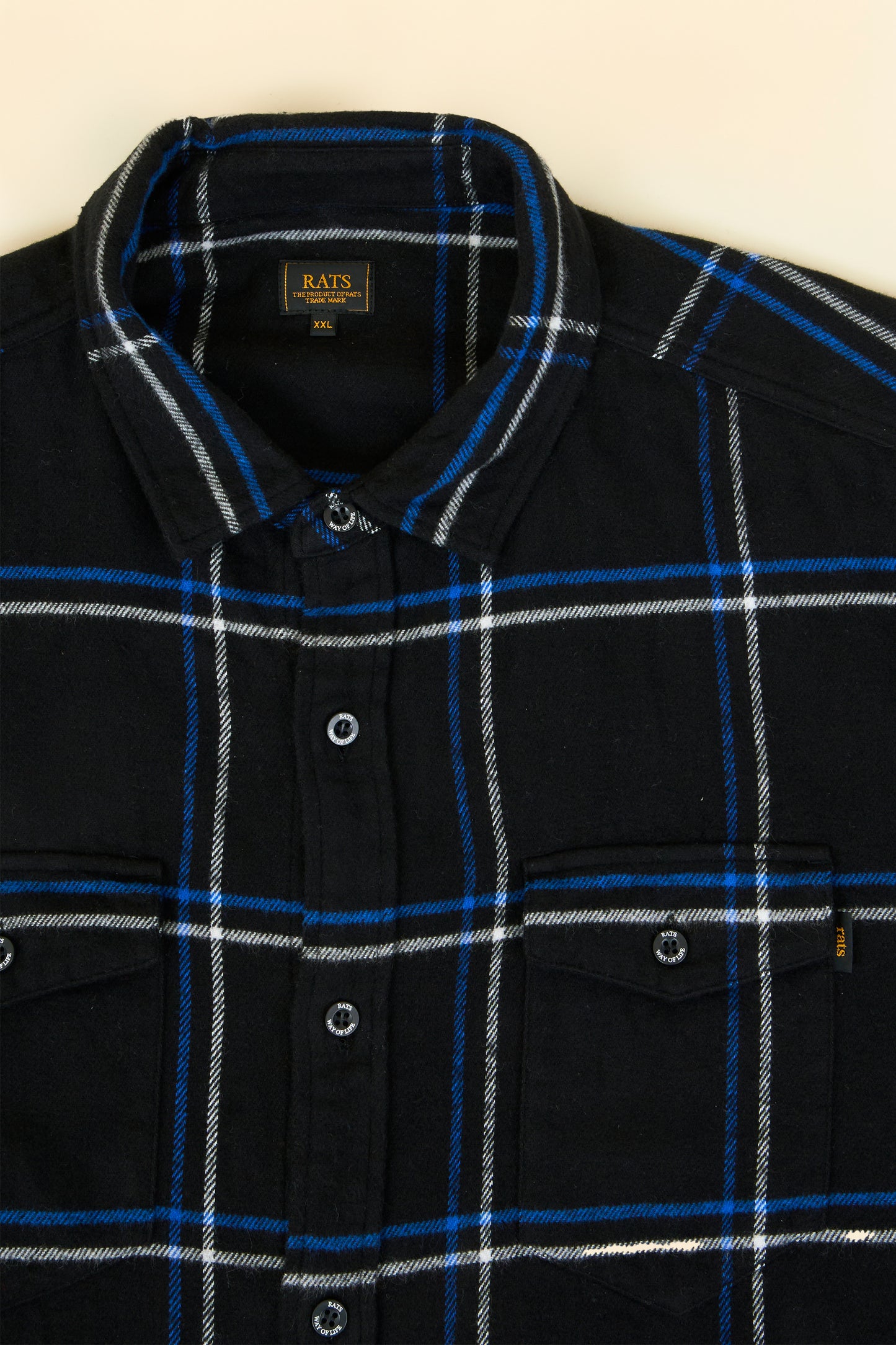 Rats Cotton Flannel Check Shirt